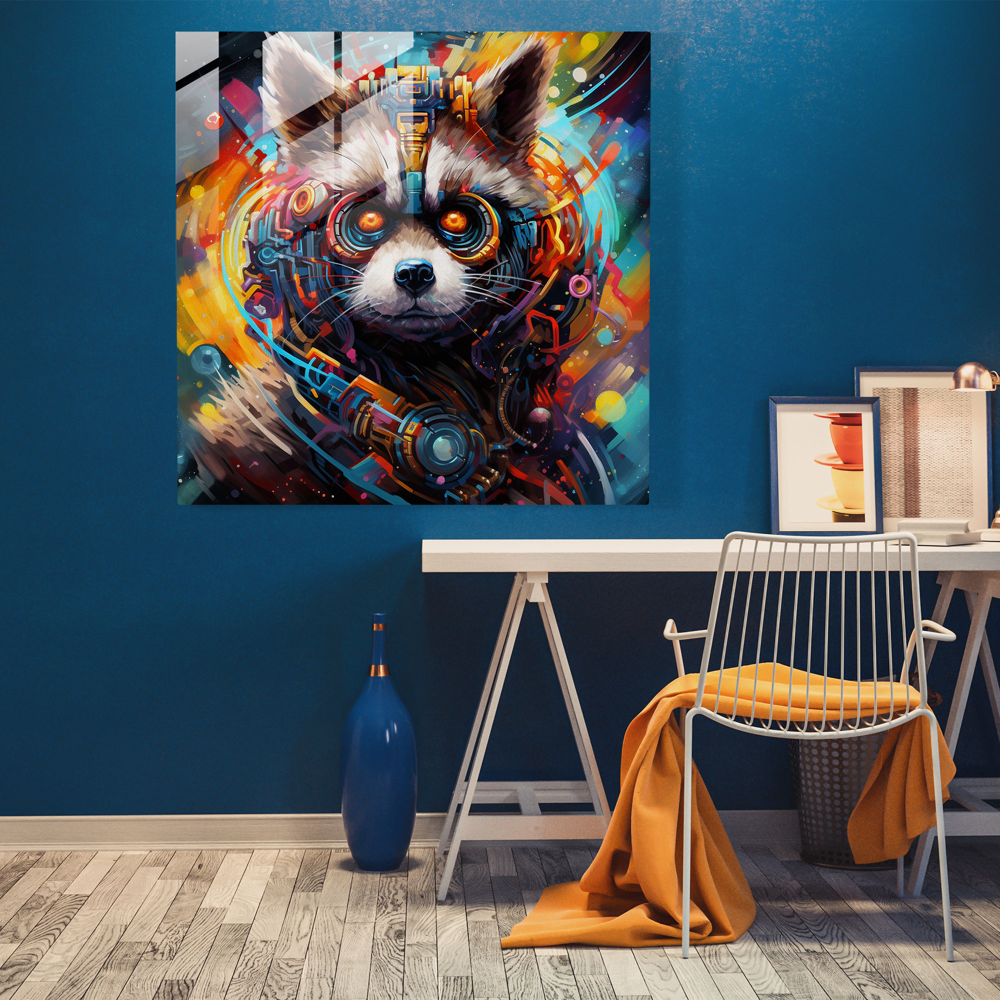 Marvel Guardians Of The Galaxy Glass Print - Marvel, Glass Art, Wall Decoration, Abstract Artwork