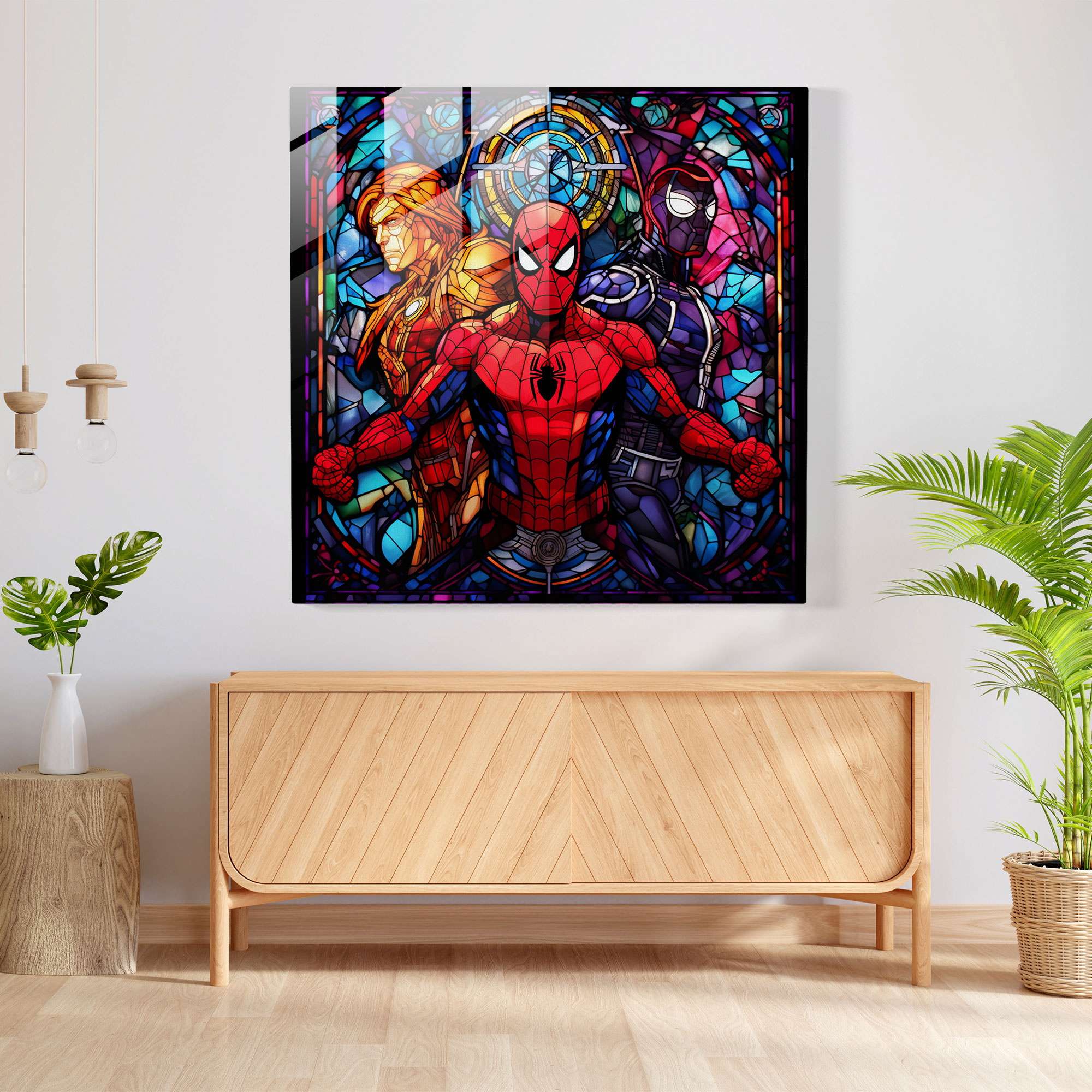 Marvel Vitray Baskı - Duvar Sanatı Cam Tablo