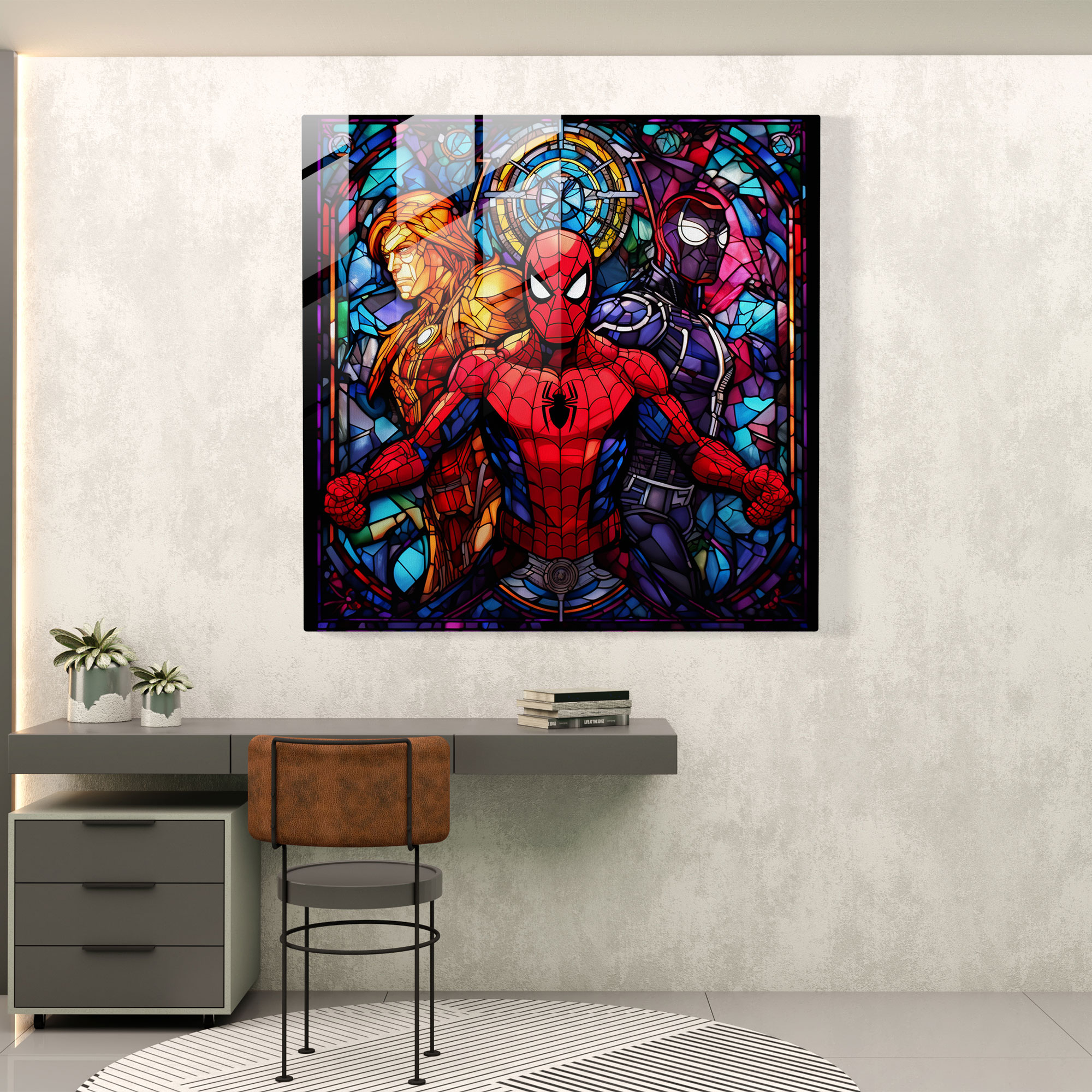 Marvel Vitray Baskı - Duvar Sanatı Cam Tablo