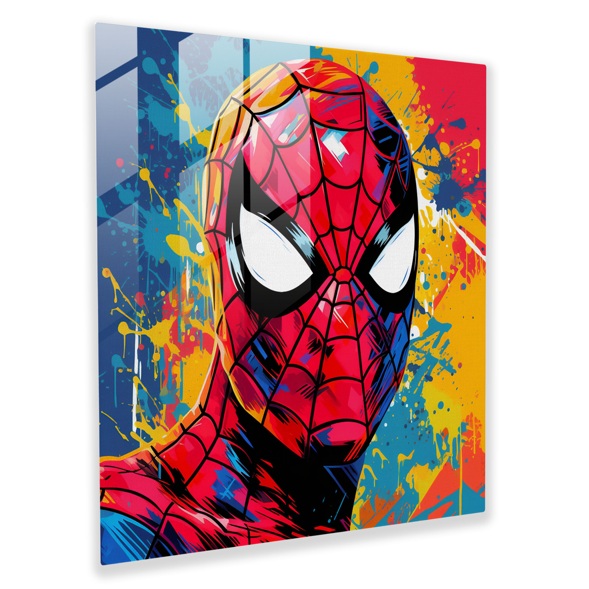 Marvel Glass Print - Pop Art Spider-Man - Marvel, Spider-Man, Glass Print, Glass Art