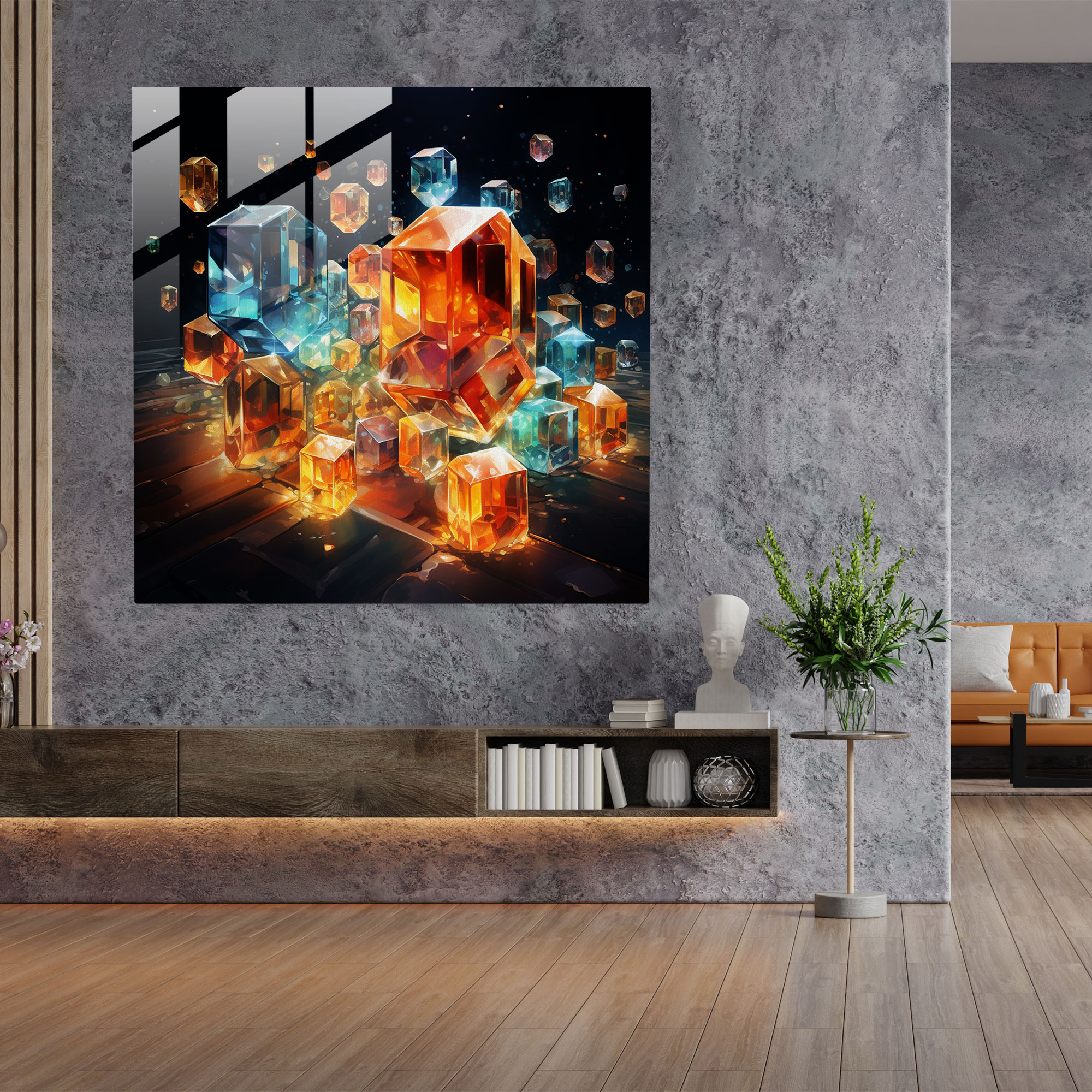 Marvel Glass Print - Infinity Stones - Marvel, Glass Print, Marvel, Wall Decoration