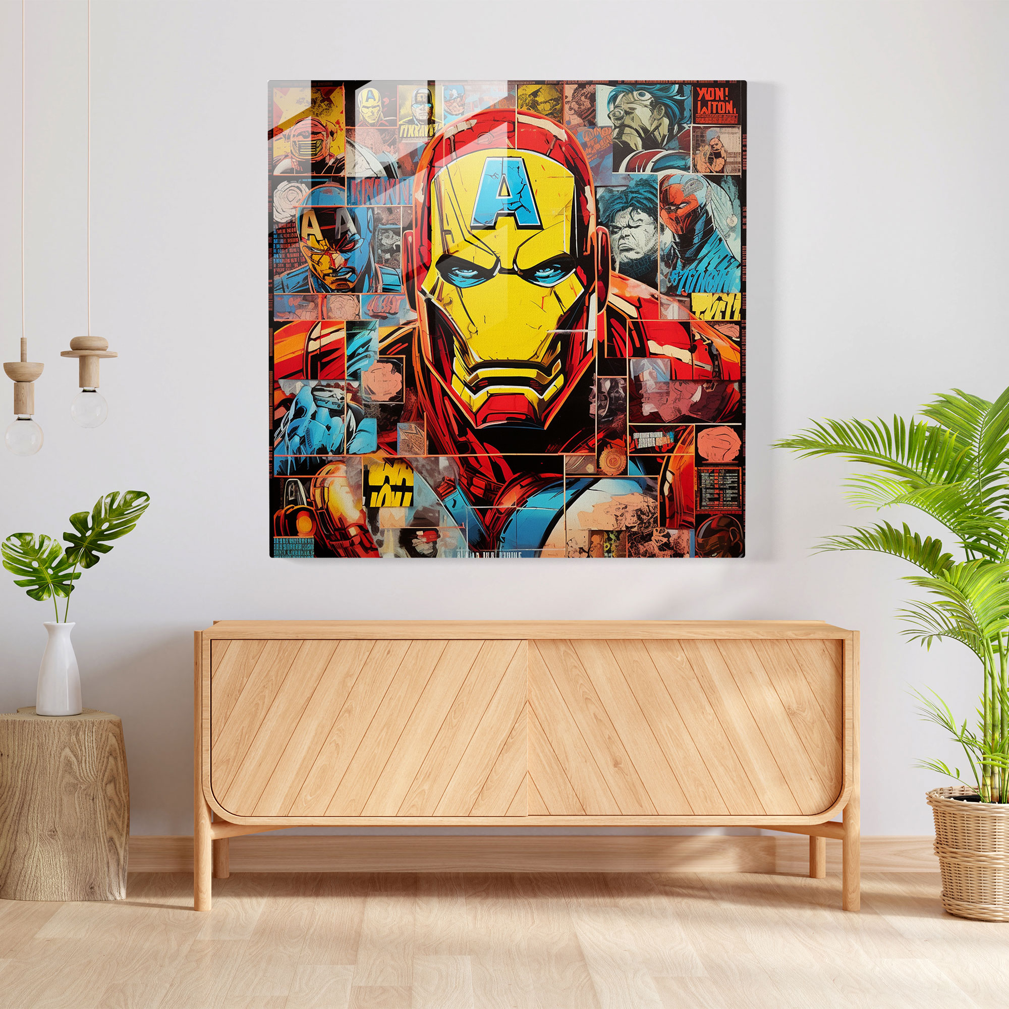 Marvel Pop Art Cam Tablo - Marvel Cam Sanatı Ev Dekorasyonu
