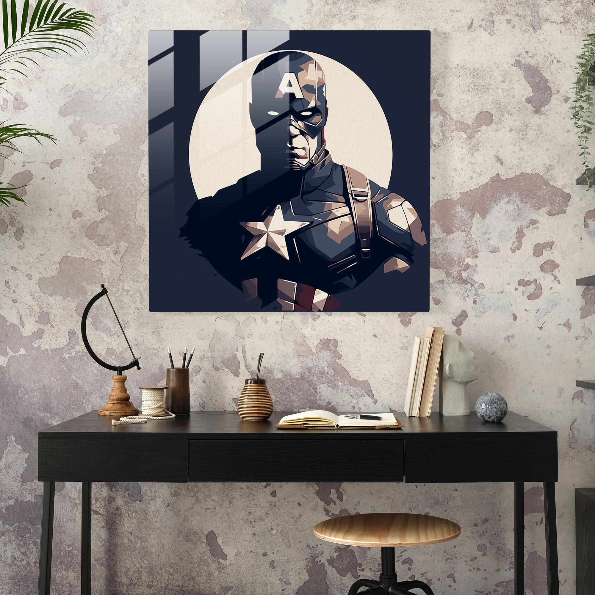Marvel Silhouette Glass Print - Marvel, Elegance, Silhouette, Glass Wall Art