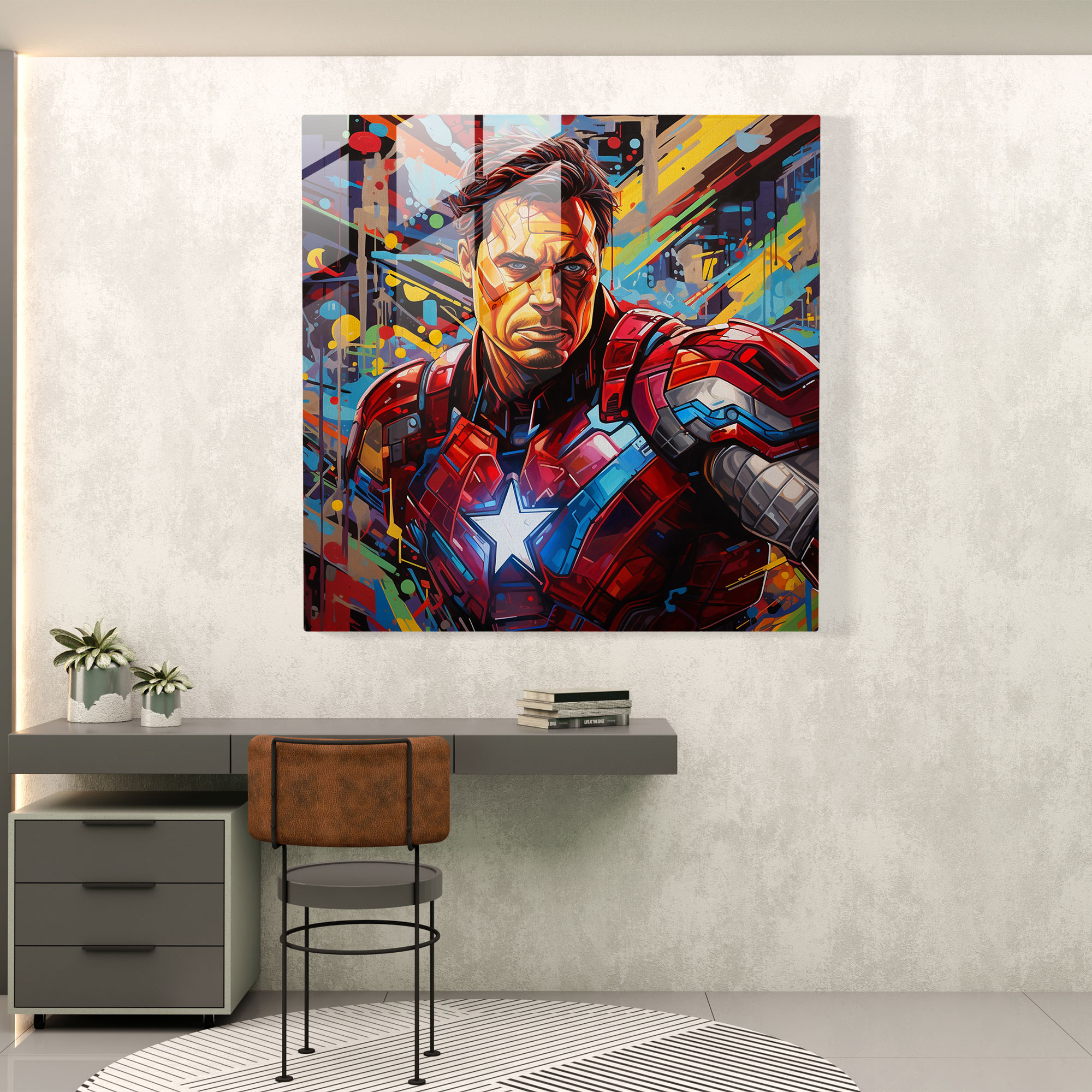 Marvel Pop Art Cam Tablo - Enerji ve Marvel Sanatı