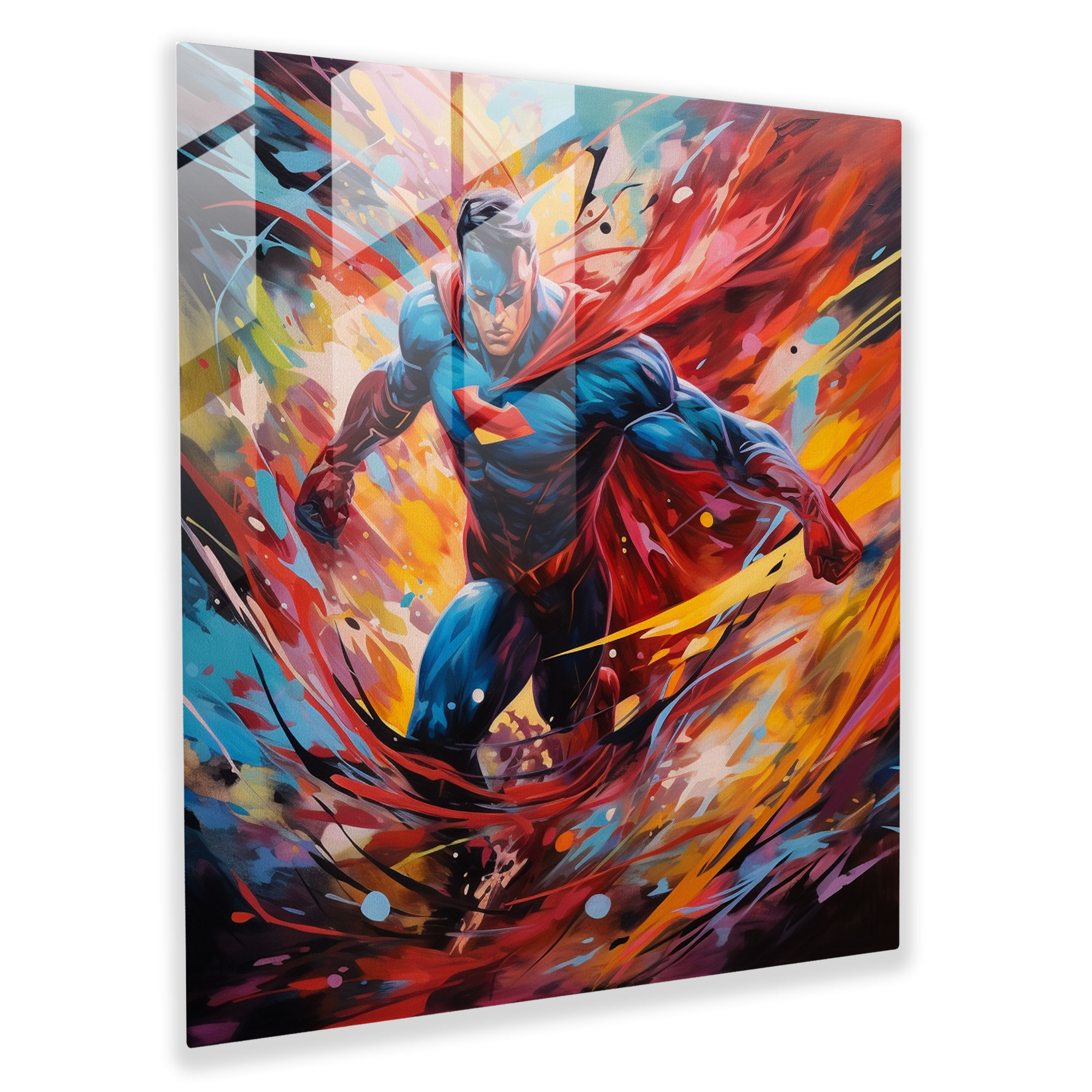 Marvel Abstract Glass Print - Marvel, Marvel, Glass Print, Vibrant Colors