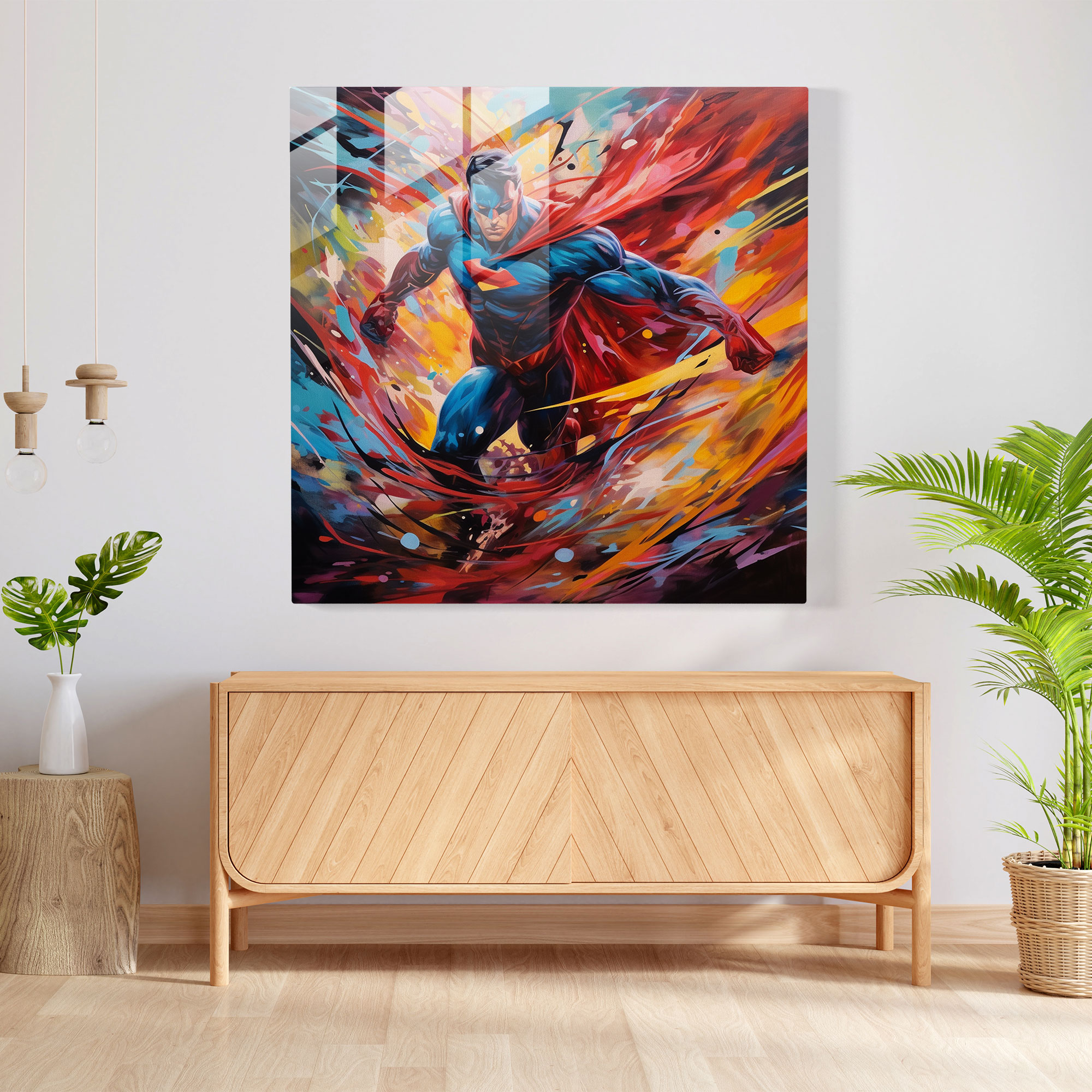 Marvel Abstract Glass Print - Marvel, Marvel, Glass Print, Vibrant Colors