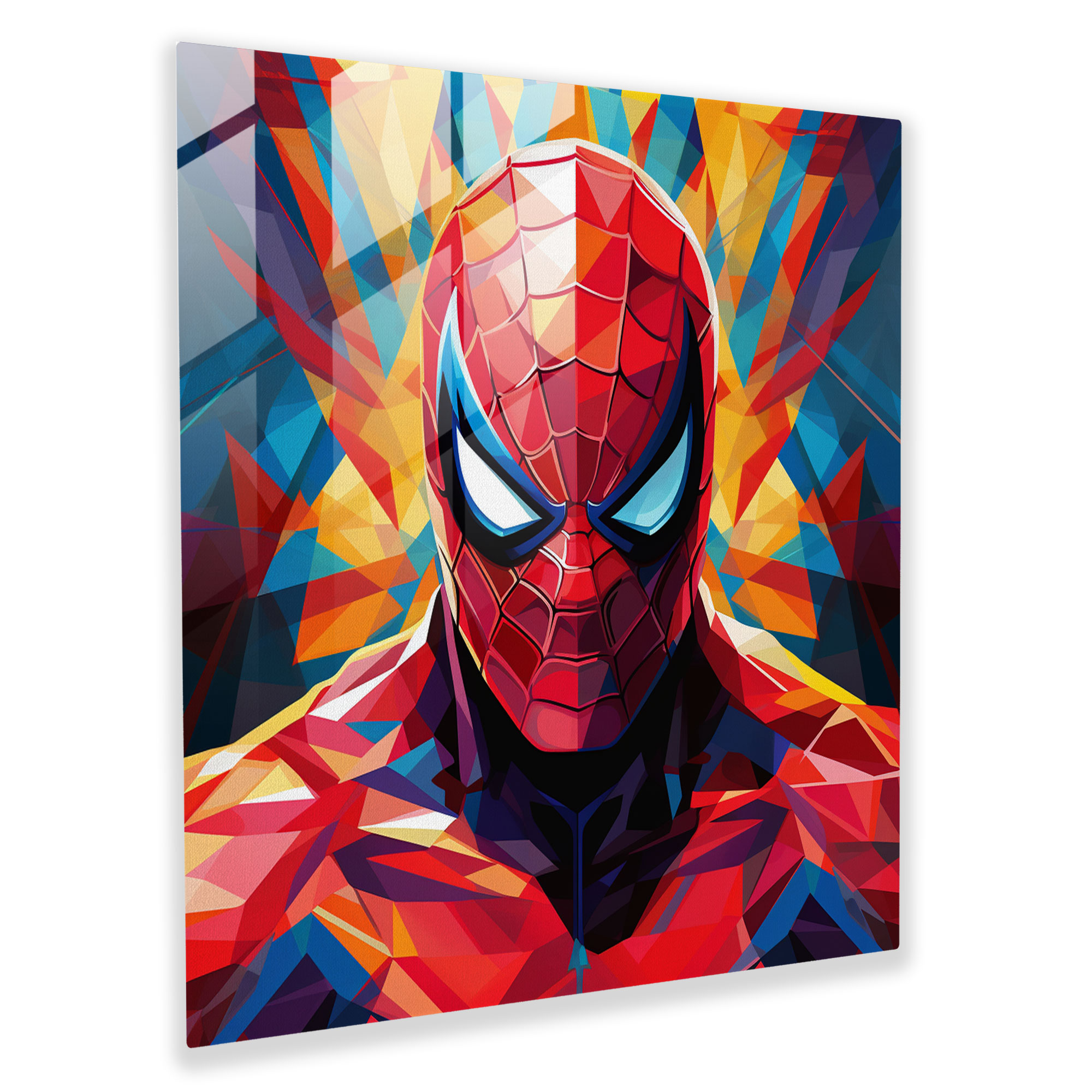 Marvel Geometrik Cam Tablo Baskı - Marvel Duvar Dekorasyonu Cam Duvar Sanatı Marvel Karakterleri