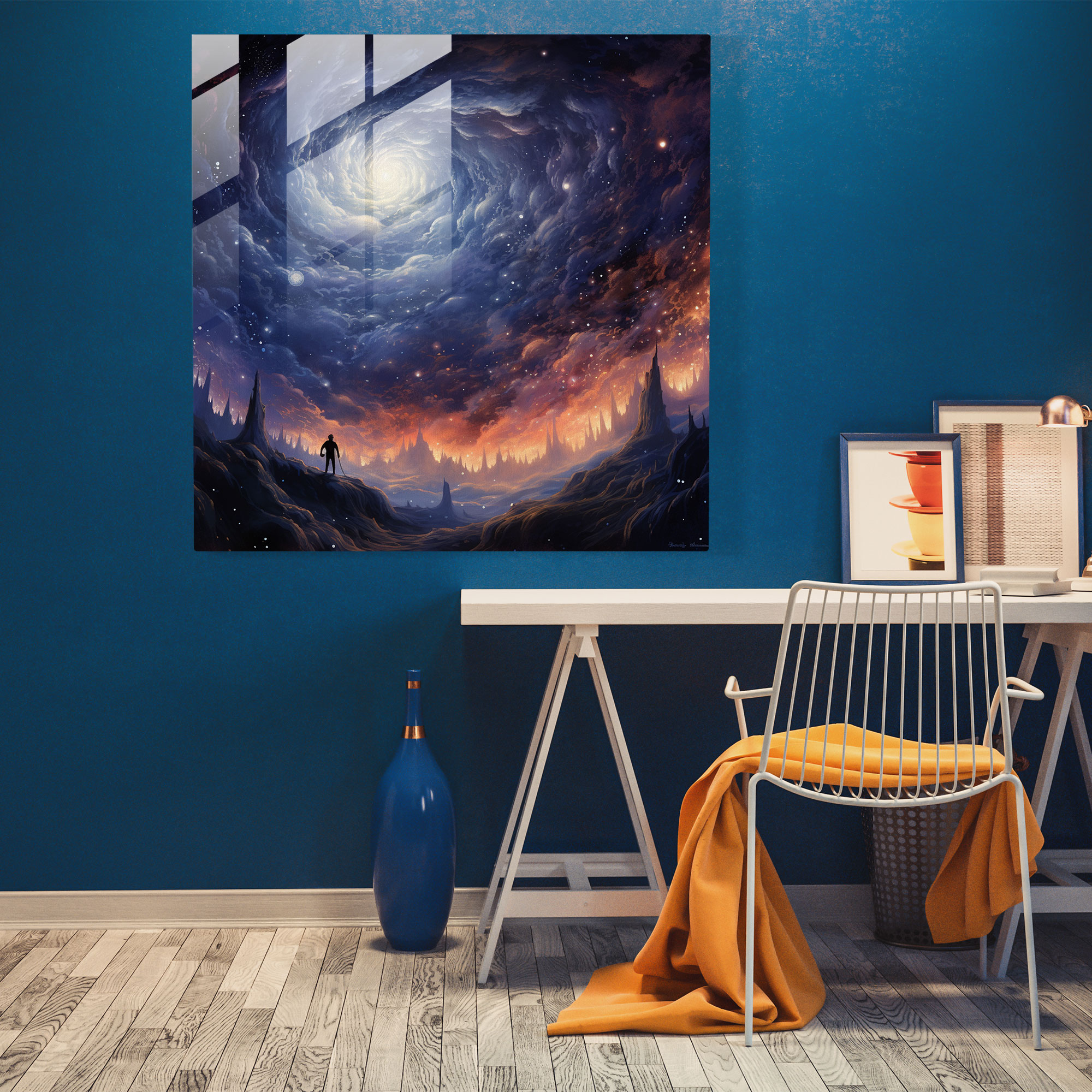 Glasbild Cosmic Reverie Wandkunst
