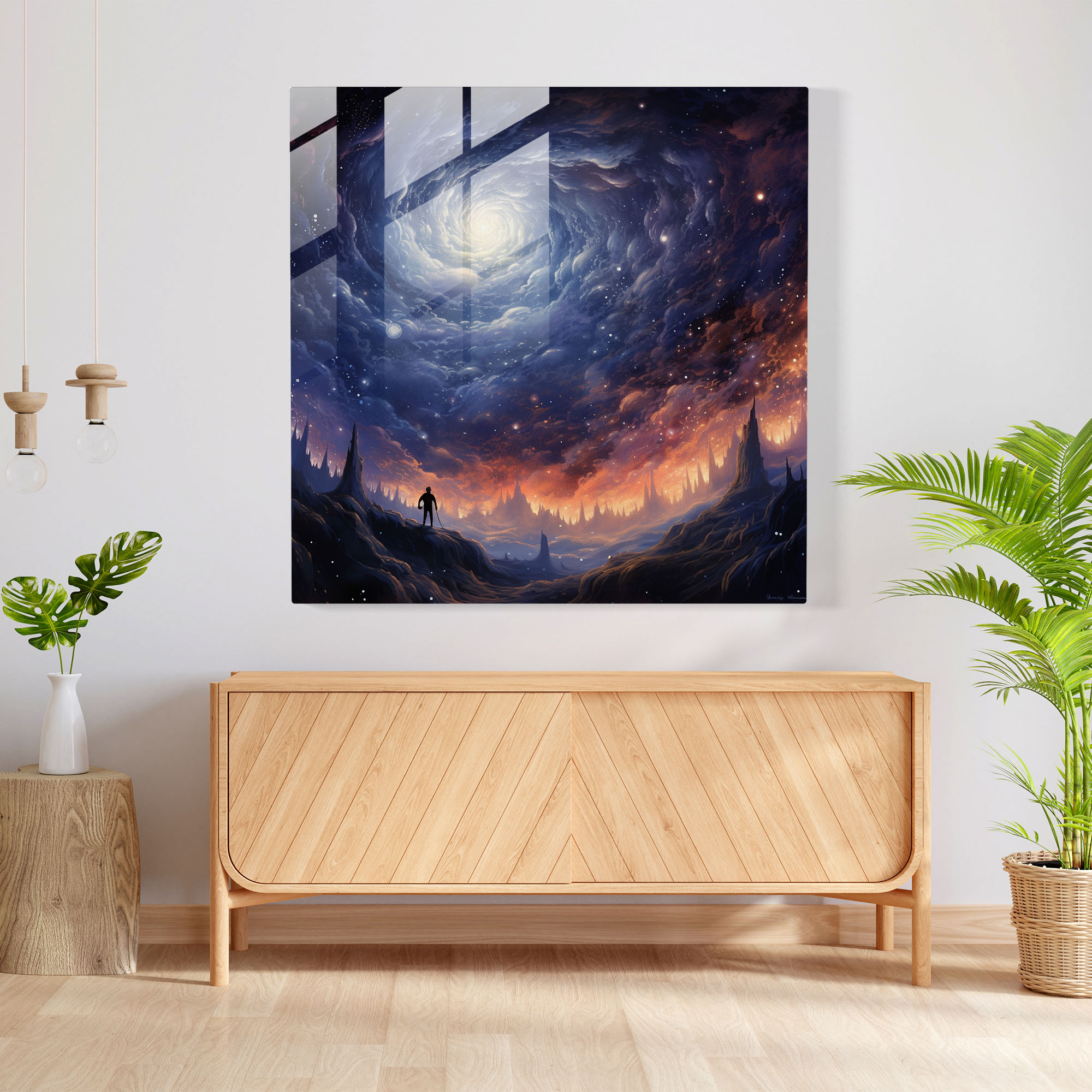 Glasbild Cosmic Reverie Wandkunst