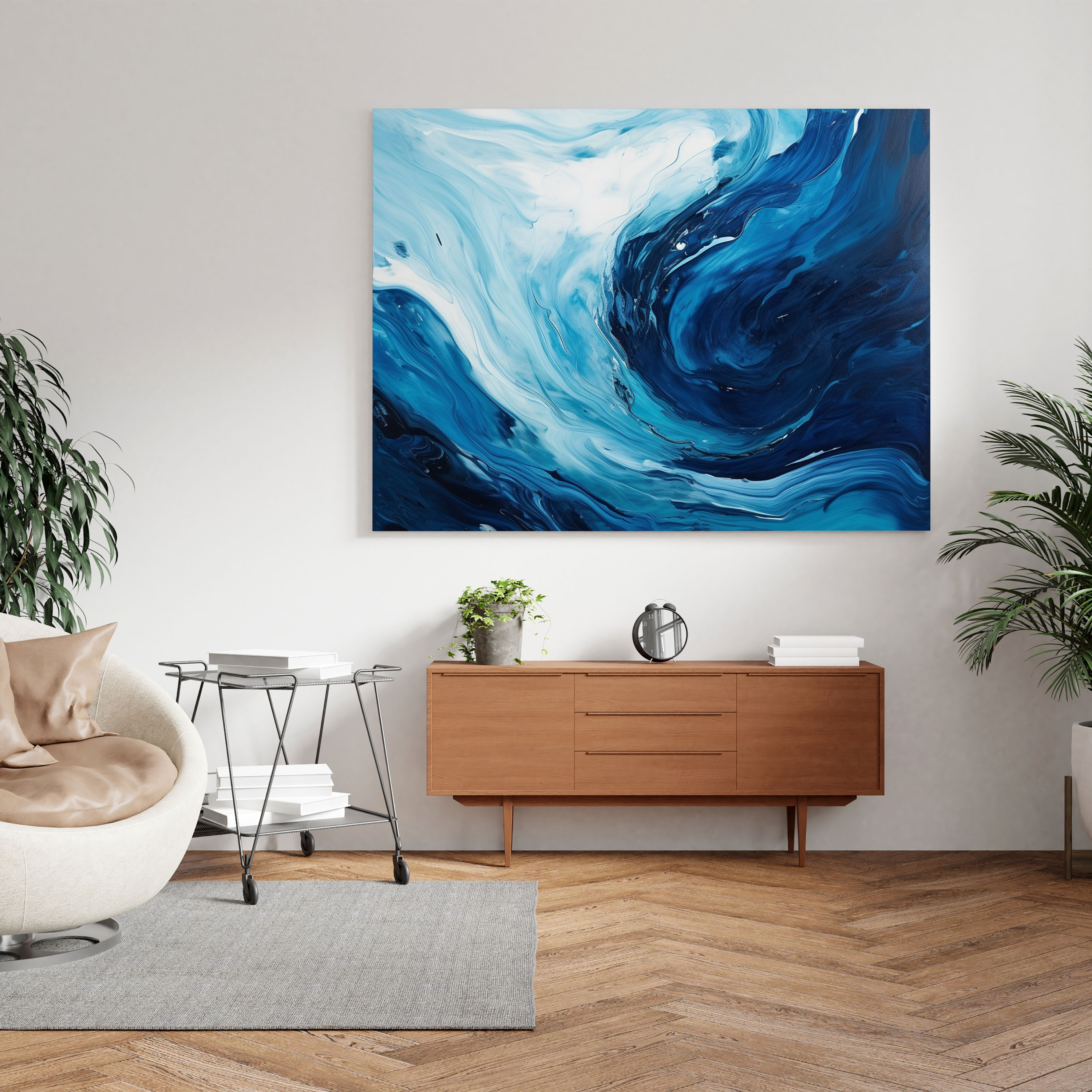 Navy Tranquility Wall Art - Navy, Wall Art, Wall Decoration, Calm
