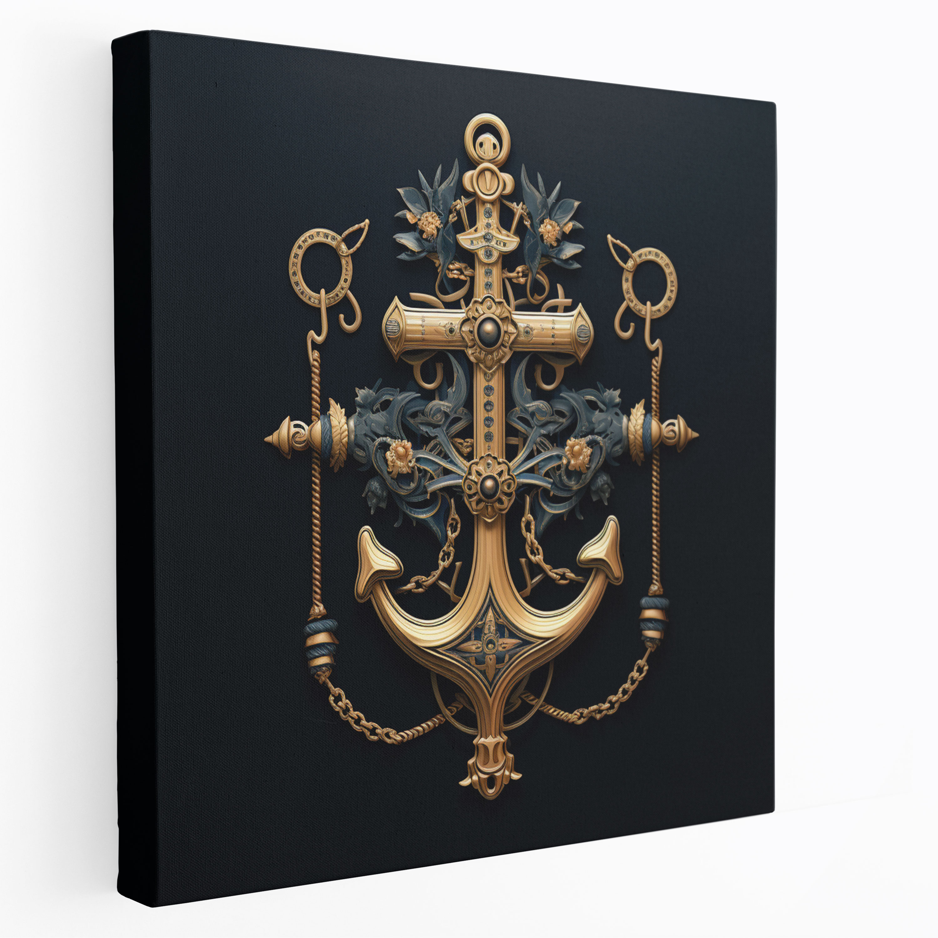 Navy Anchor Wall Decoration - Navy, Home Decoration, Wall Decoration, Wall Art