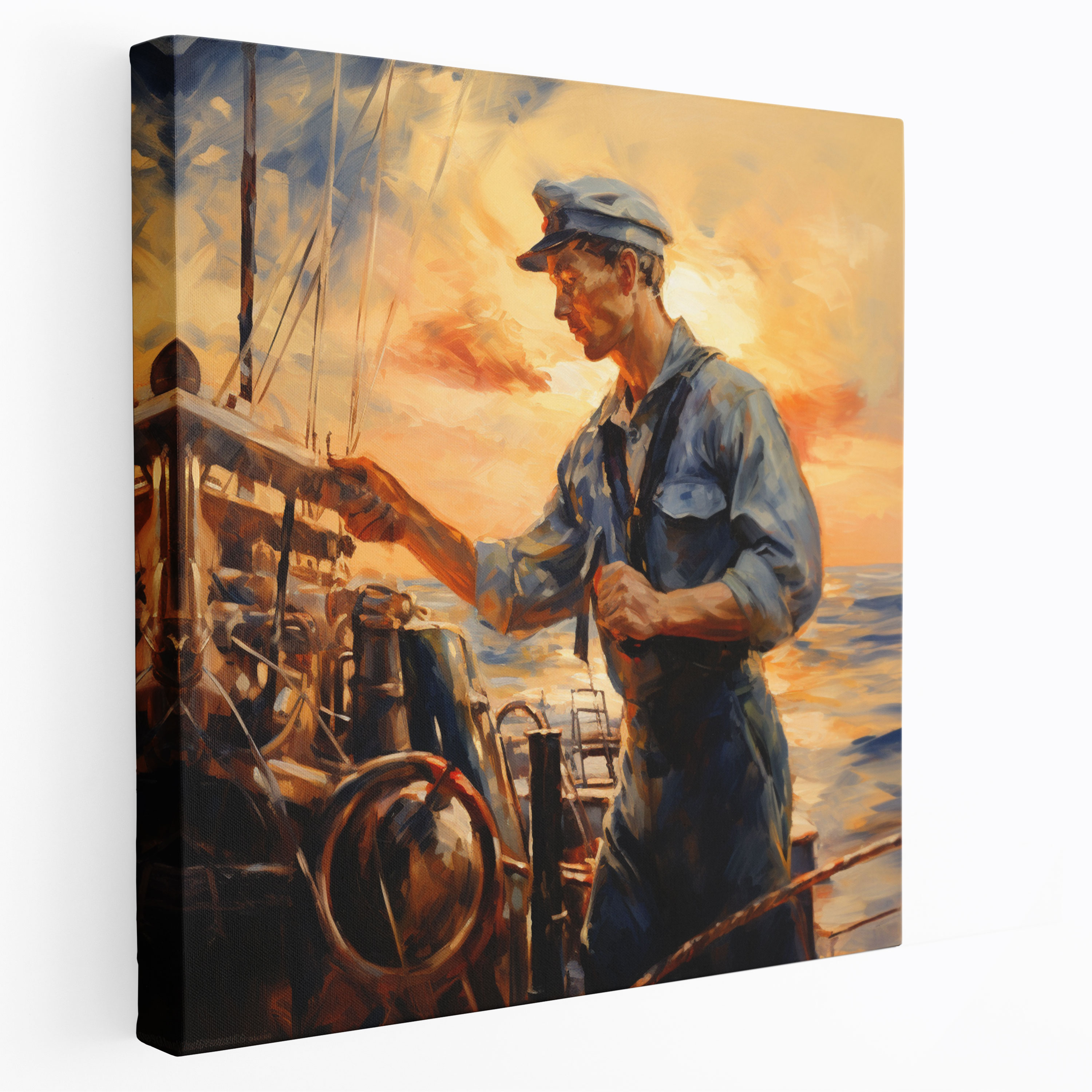 Navy Sailor Canvas Print - Navy, Wall Decoration, Wall Art, Canvas Print