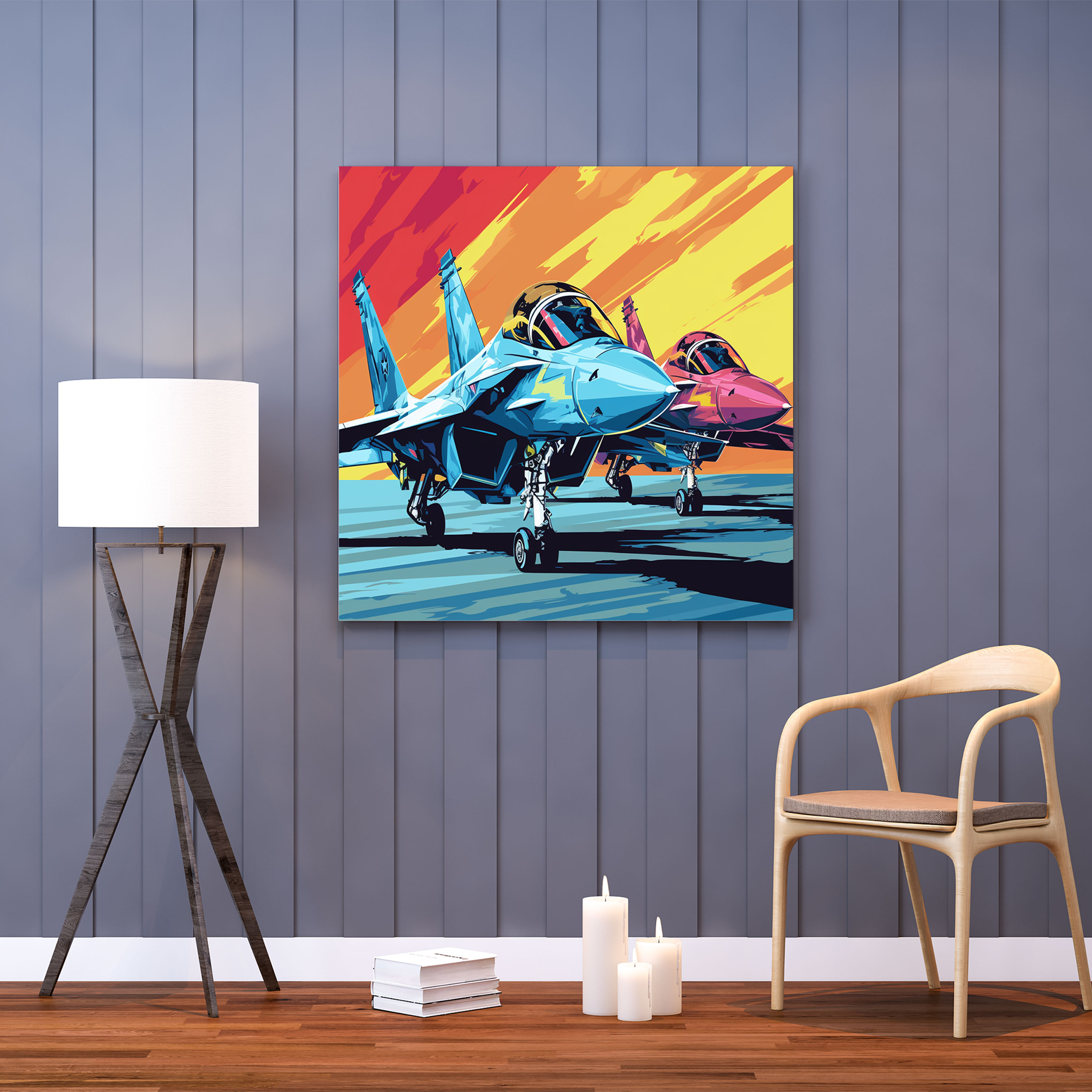 Navy Fighter Jets Canvas Print - Navy, Wall Decoration, Navy, Home Decoration