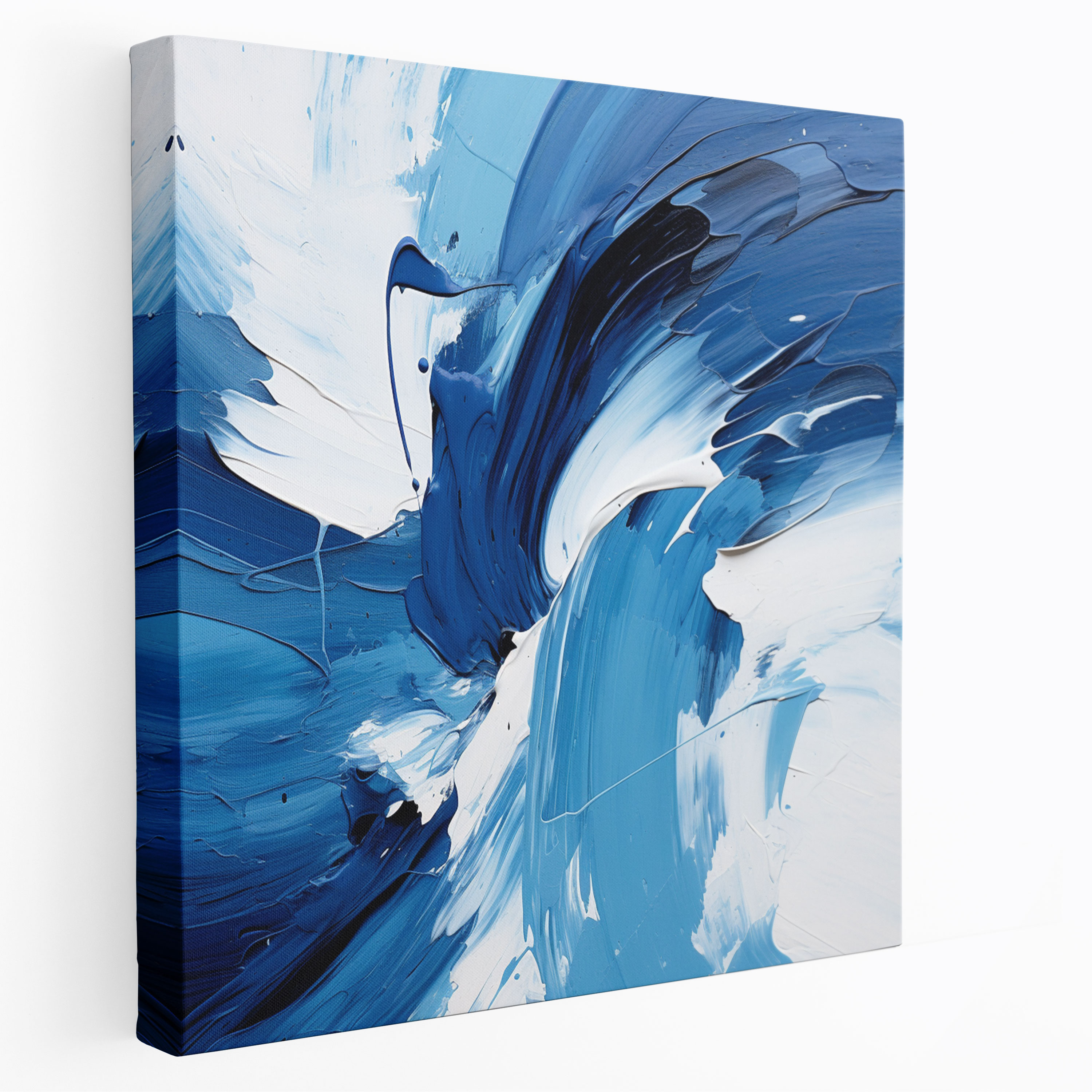 Navy Blue Abstract Canvas Print - Navy Blue, Abstract Art, Wall Art, Canvas