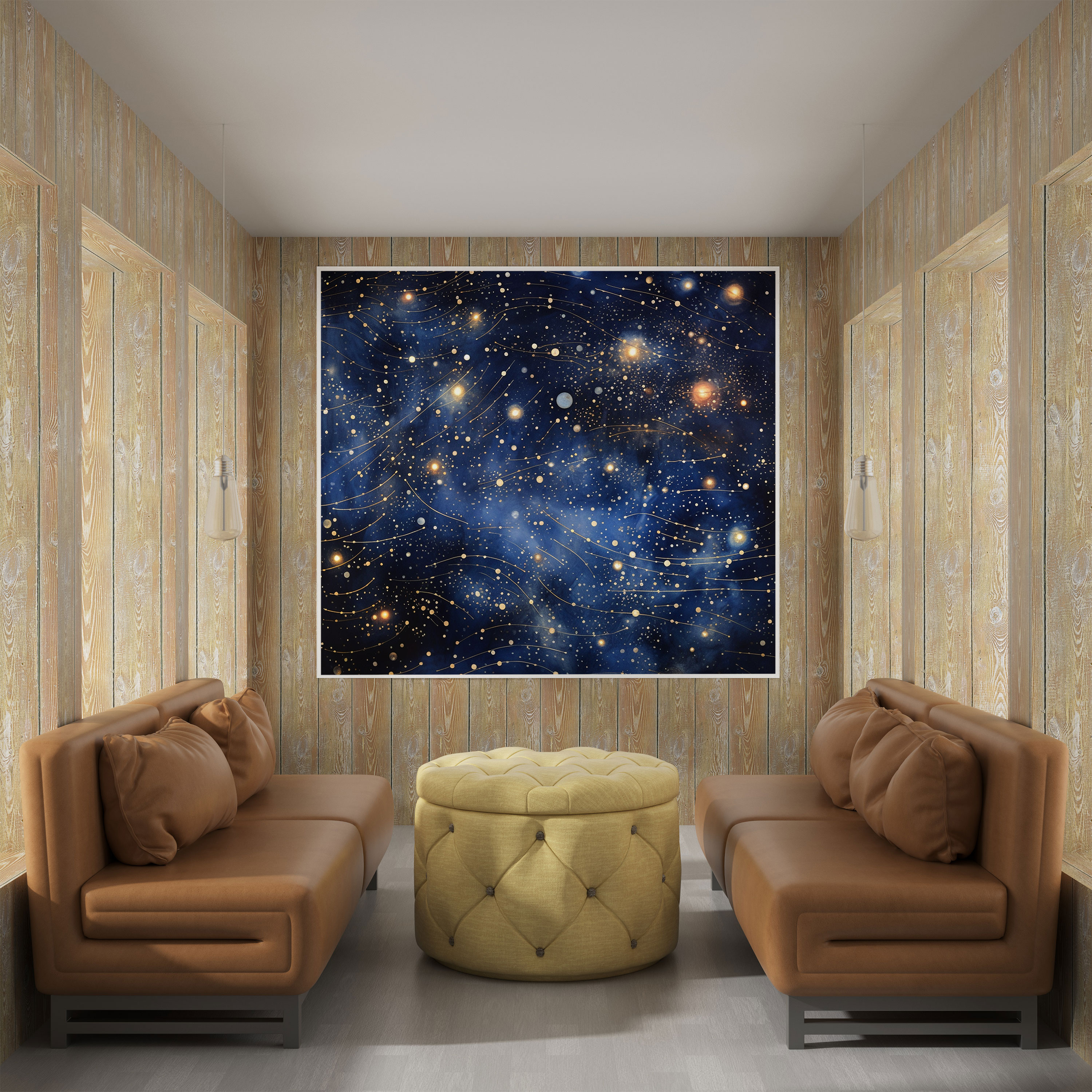 Navy Blue Night Sky Canvas Print - Navy Blue, Navy Blue, Canvas Print, Canvas