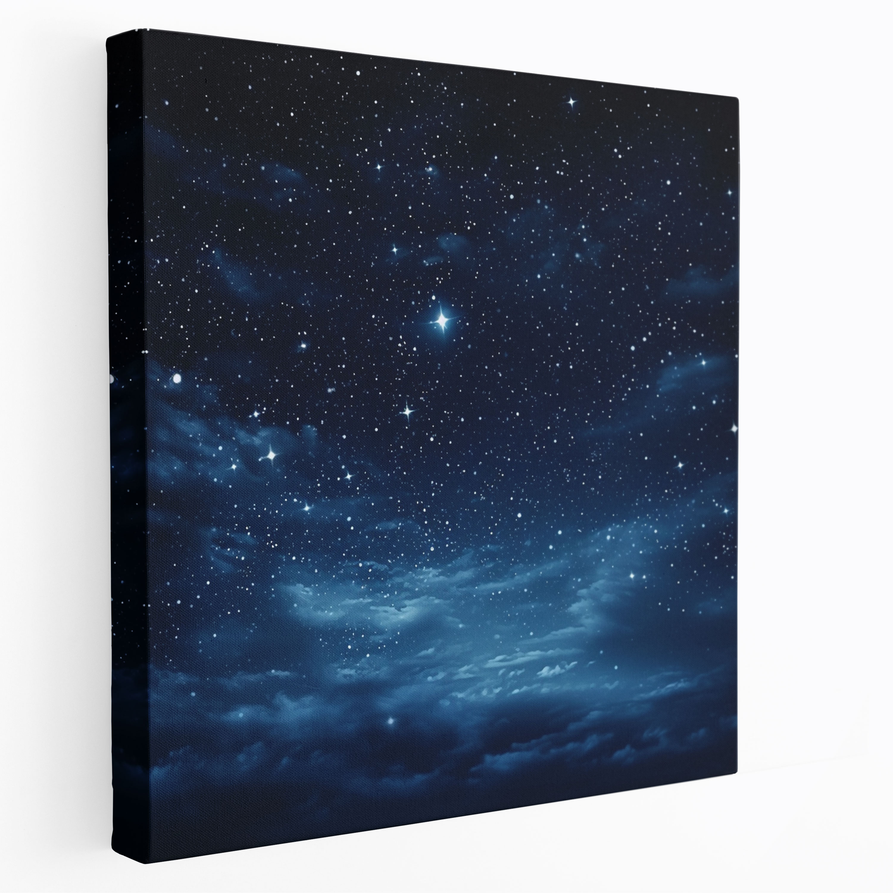 Navy Blue Canvas Print - Contemporary Night Sky Photography - Wall Art - Navy Blue, Home Decoration, Wall Decoration, Contemporary Photography