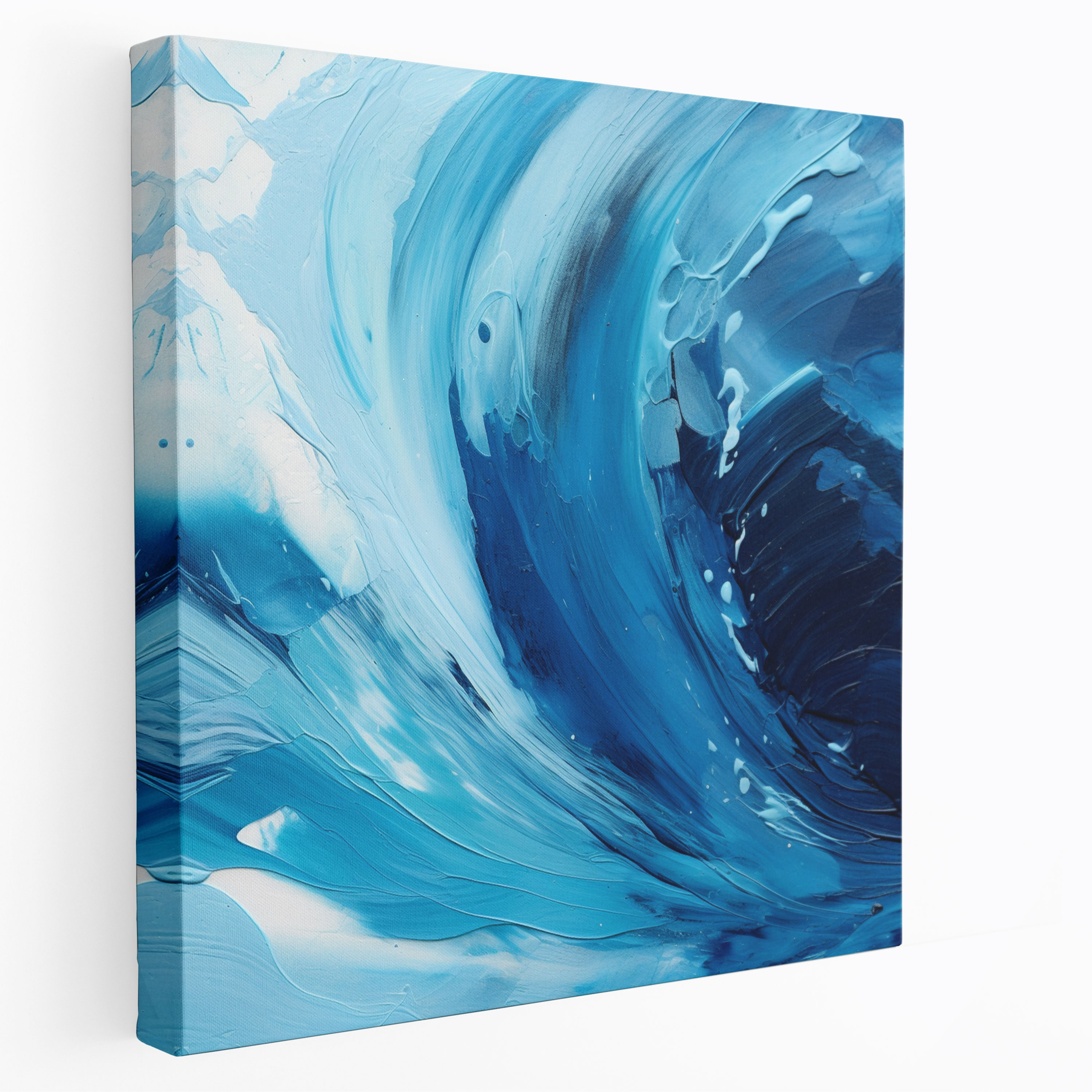 Navy Blue Abstract Canvas Print - Navy Blue, Home Decoration, Canvas, Abstract