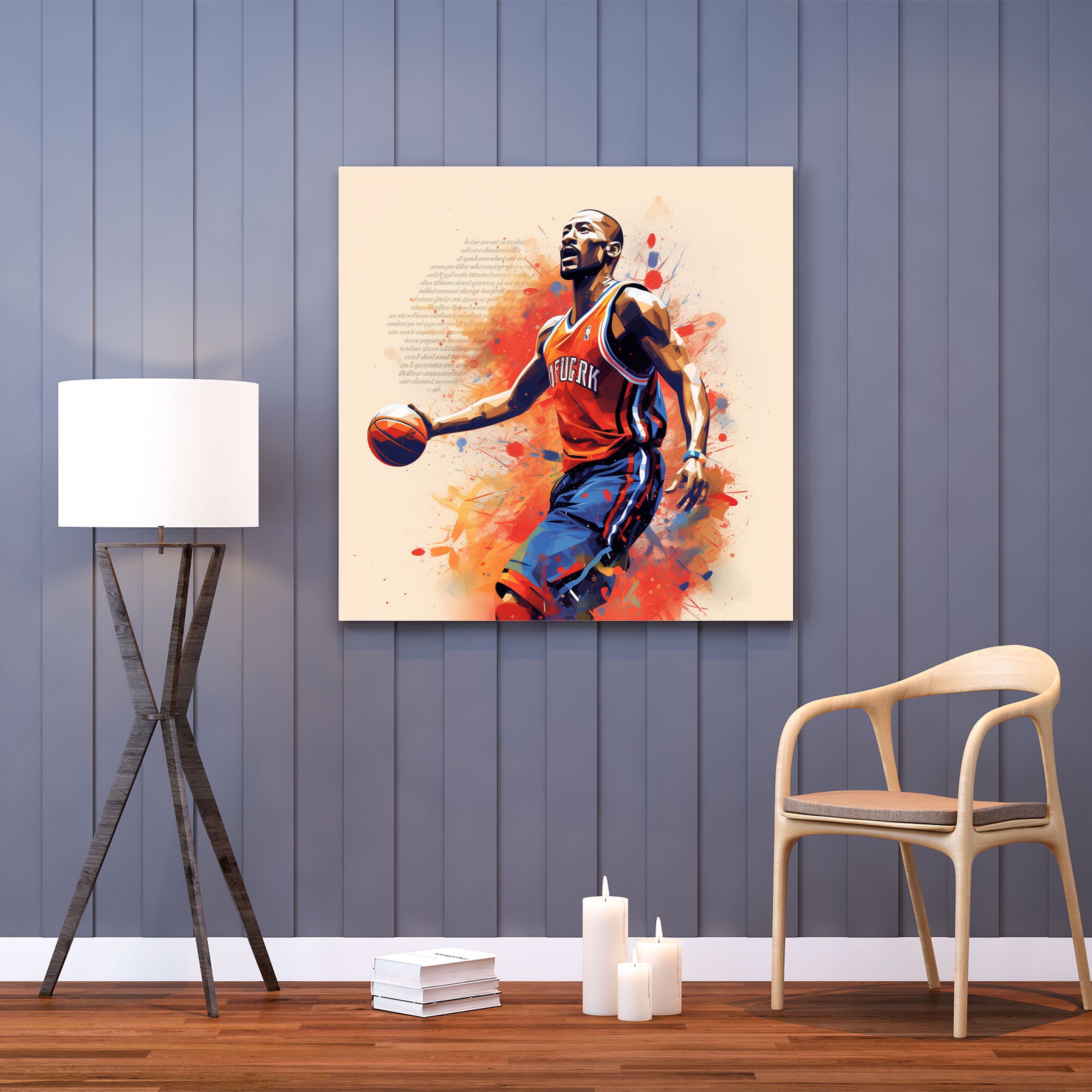 NBA Wandkunst - Inspirierende Zitate - Leinwandbild Basketball-Fans Motivation