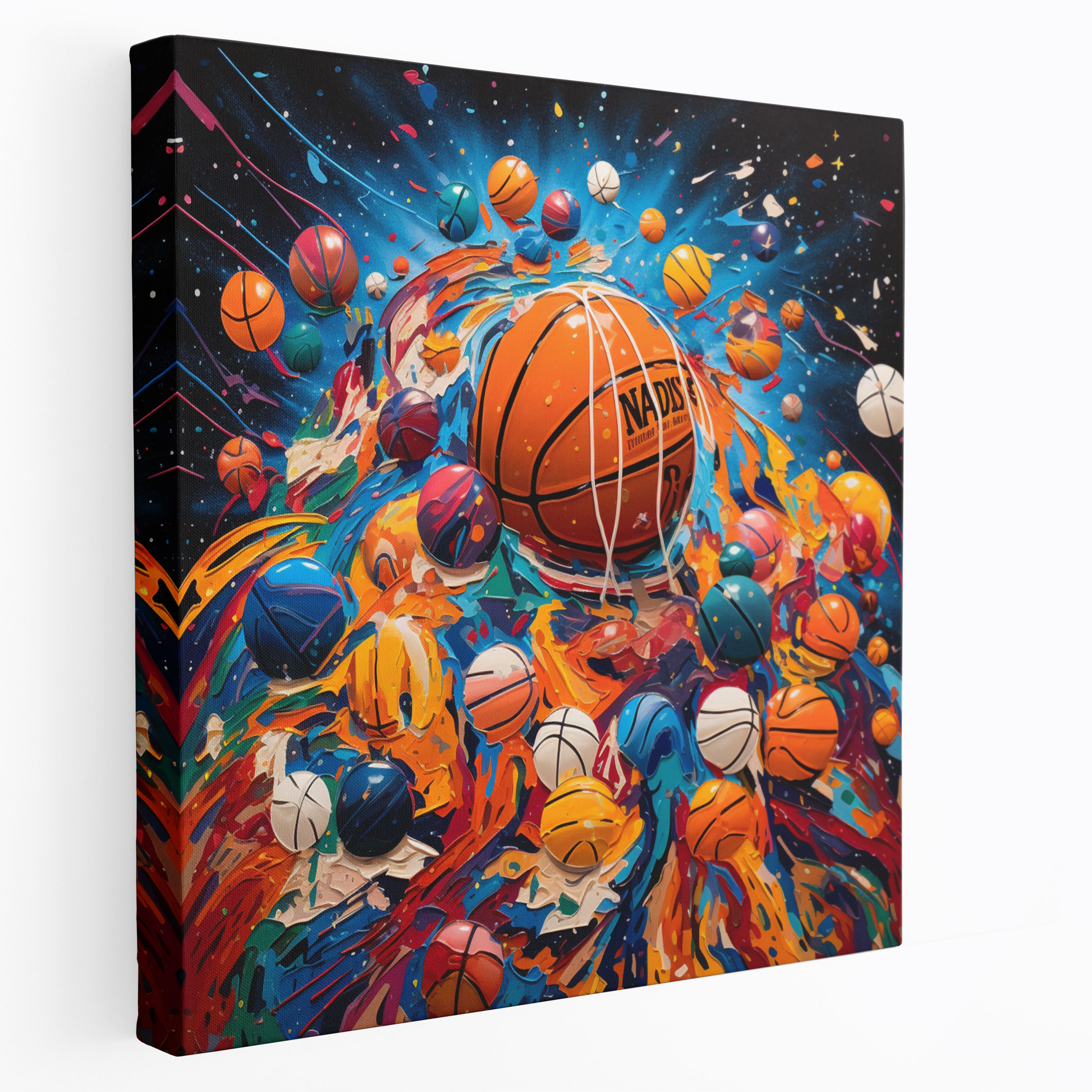 Nba Wall Art - Mixed Media Basketball - Nba, Wall Art, Wall Decoration, Nba