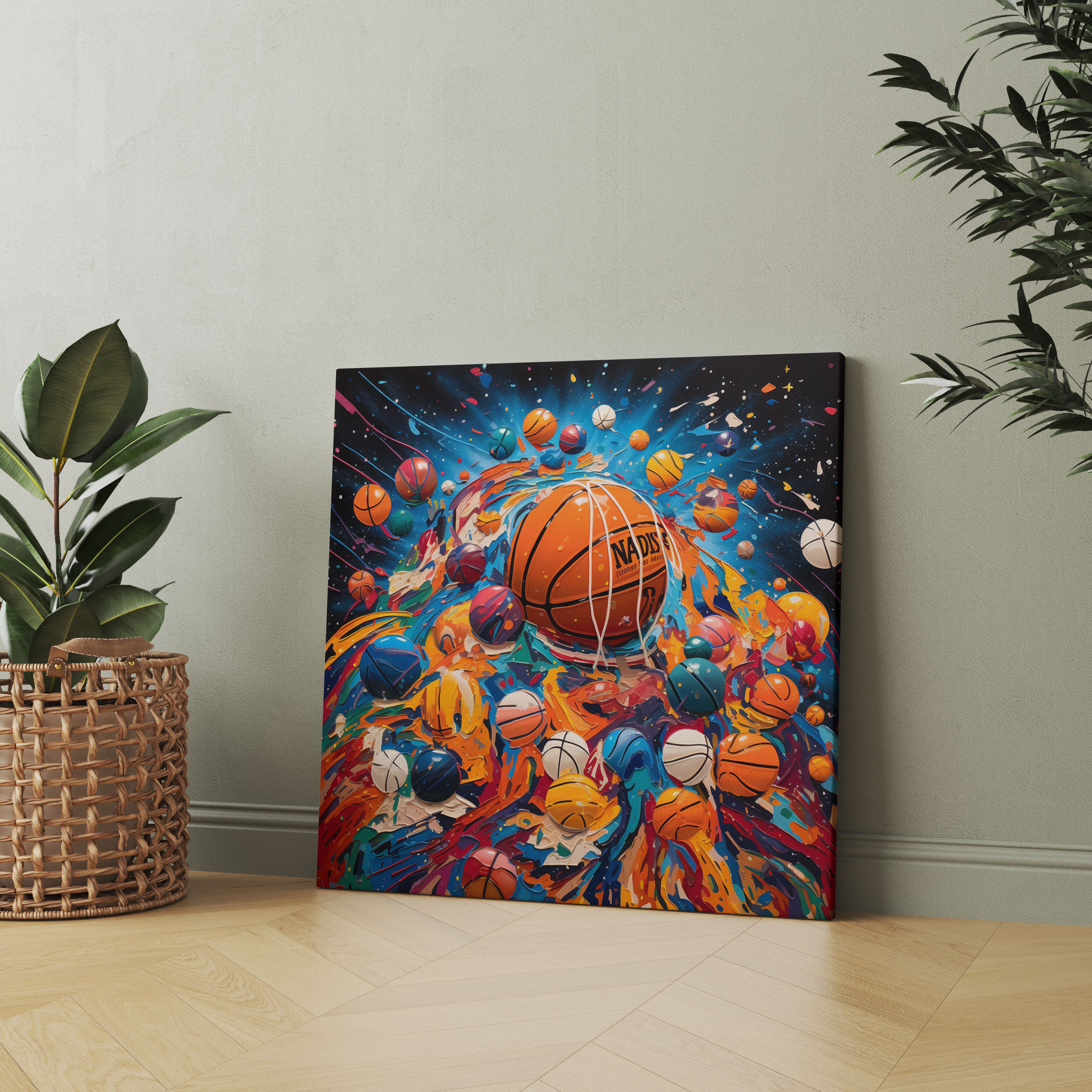 Nba Wall Art - Mixed Media Basketball - Nba, Wall Art, Wall Decoration, Nba