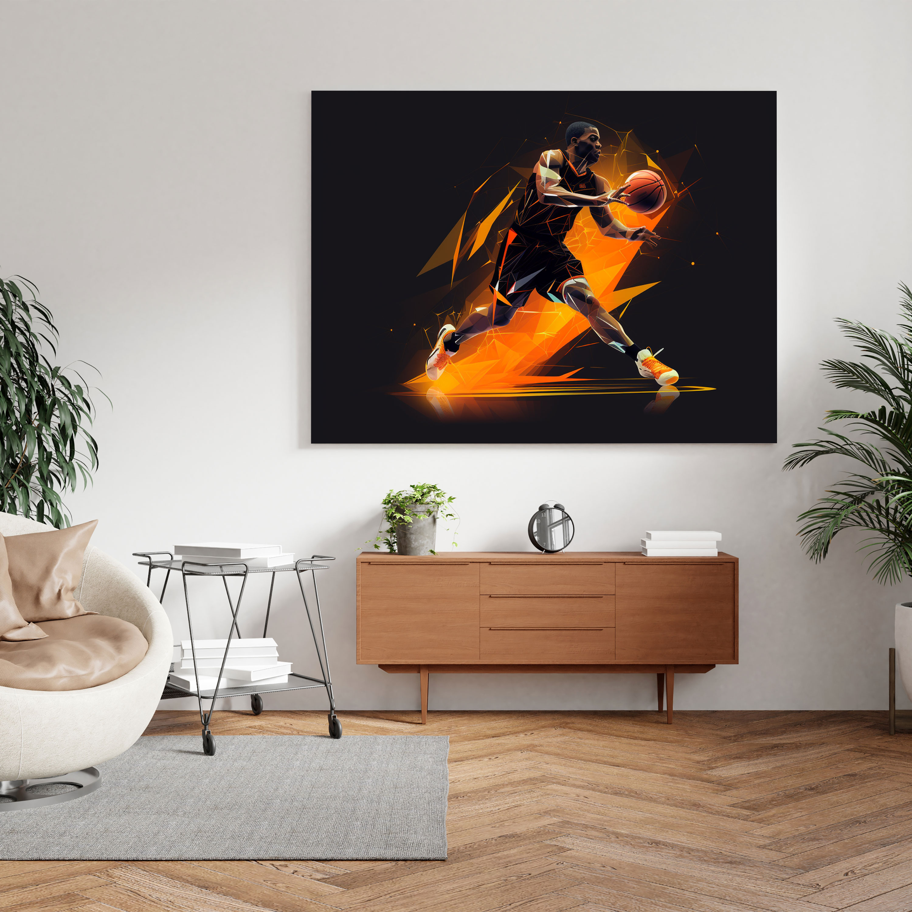 Nba Canvas Print - Minimalist Basketball Player - Nba, Basketball Player, Modernity, Nba