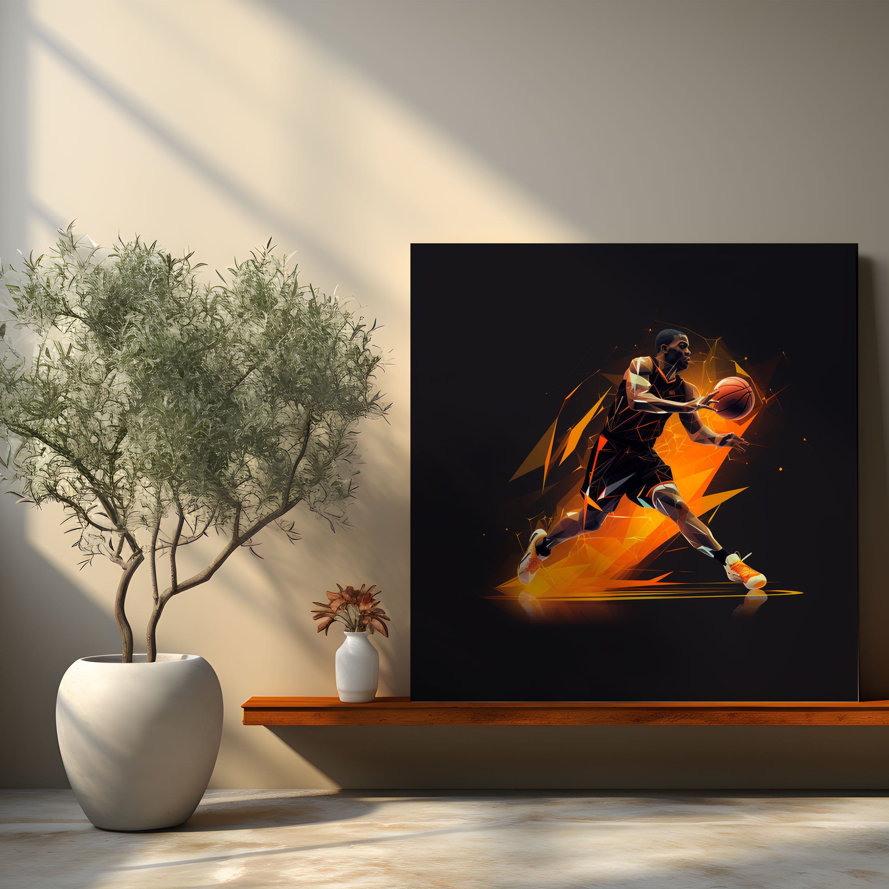 Nba Canvas Print - Minimalist Basketball Player - Nba, Basketball Player, Modernity, Nba