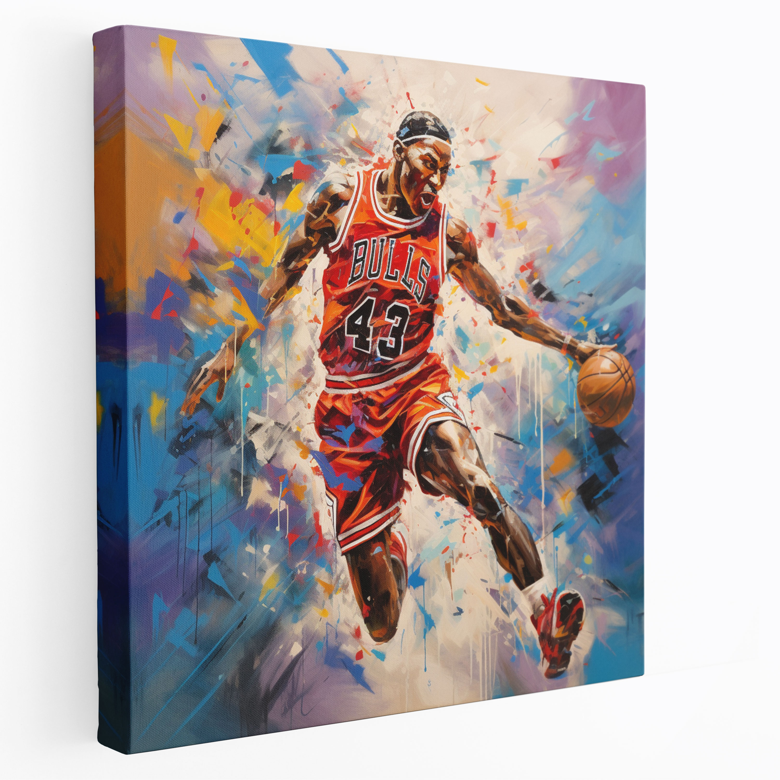 Nba Wall Art - Impressionistic Canvas Print Of A Thrilling Game - Nba, Canvas Wall Art, Thrilling Game, Wall Decoration