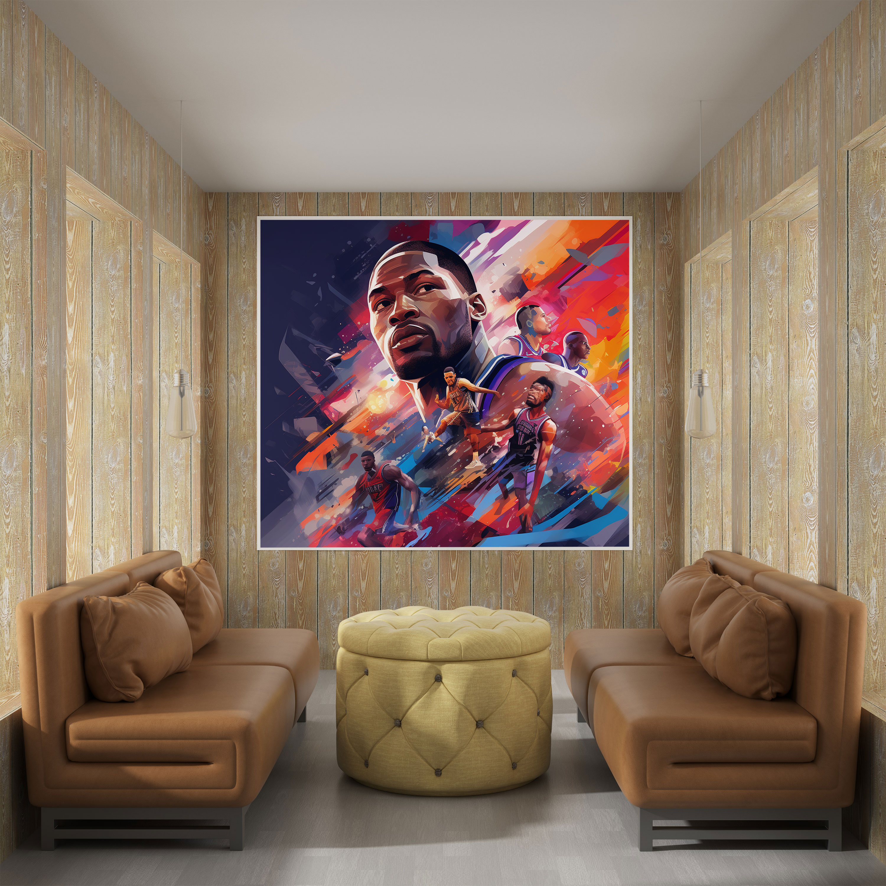 Nba Canvas Print - Dynamic Nba Legends And Stars - Nba, Digital Artwork, Sports Decor, Nba Legends