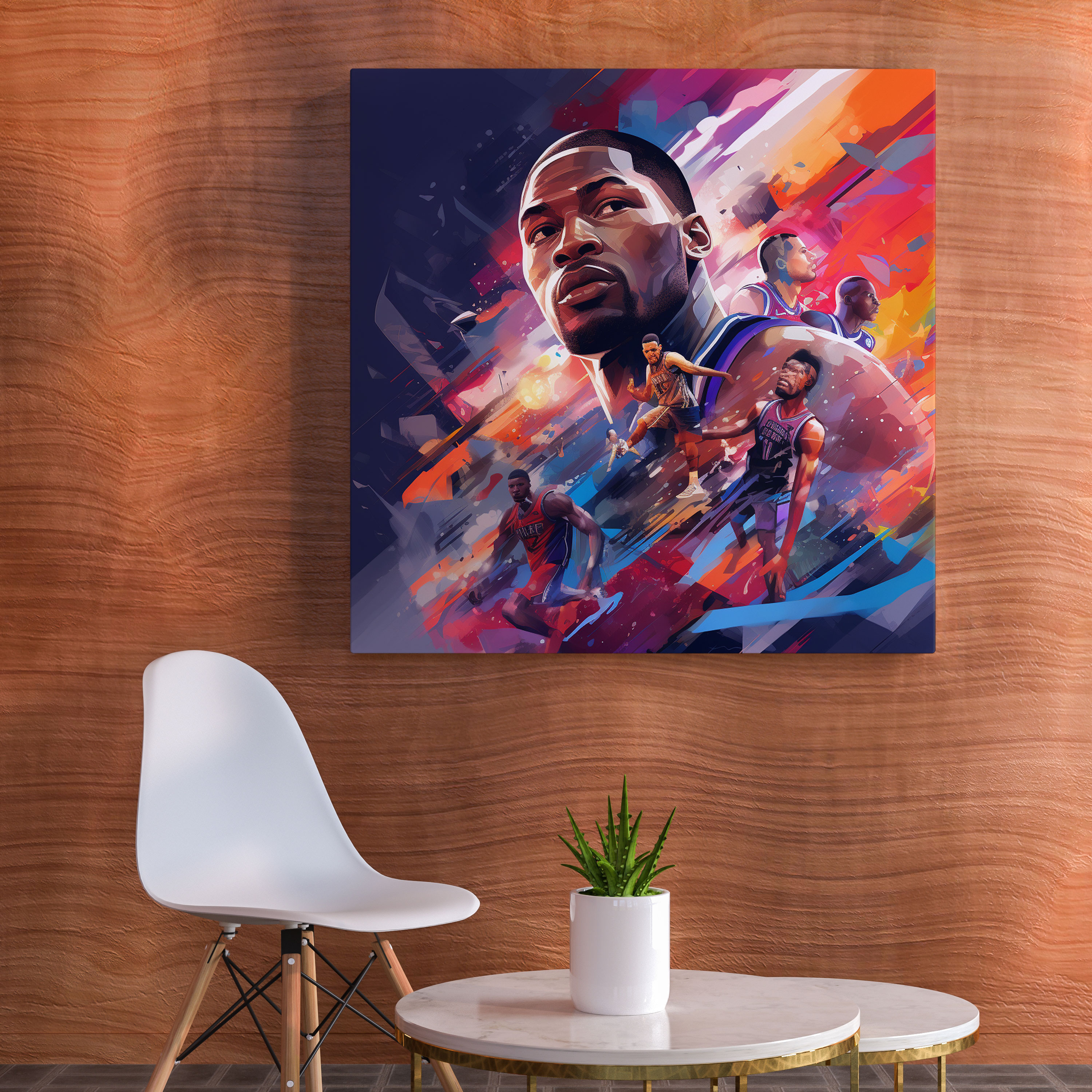 Nba Canvas Print - Dynamic Nba Legends And Stars - Nba, Digital Artwork, Sports Decor, Nba Legends