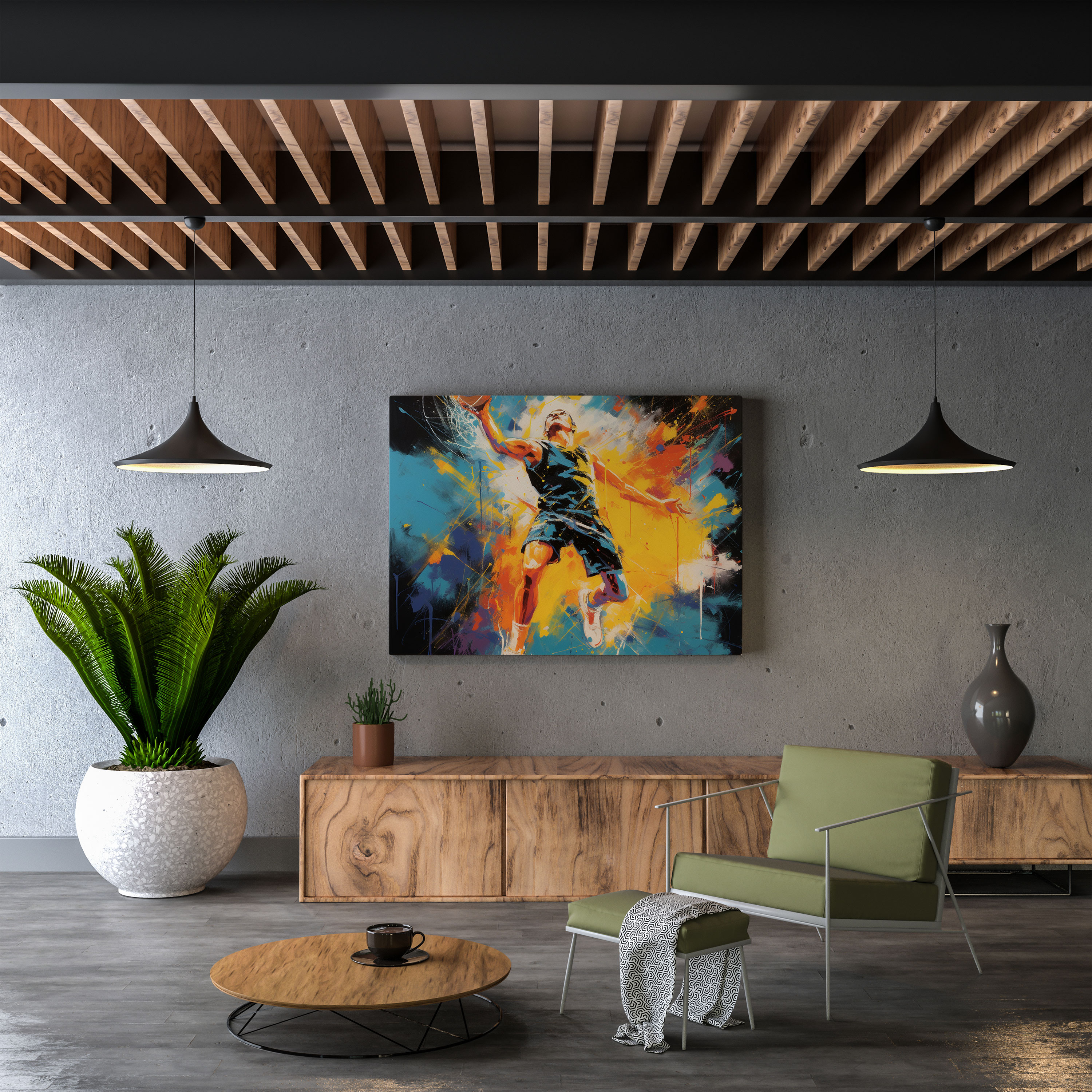 Nba Canvas Print - Abstract Basketball Player Wall Art - Nba, Wall Decoration, Abstract Art, Home Decoration