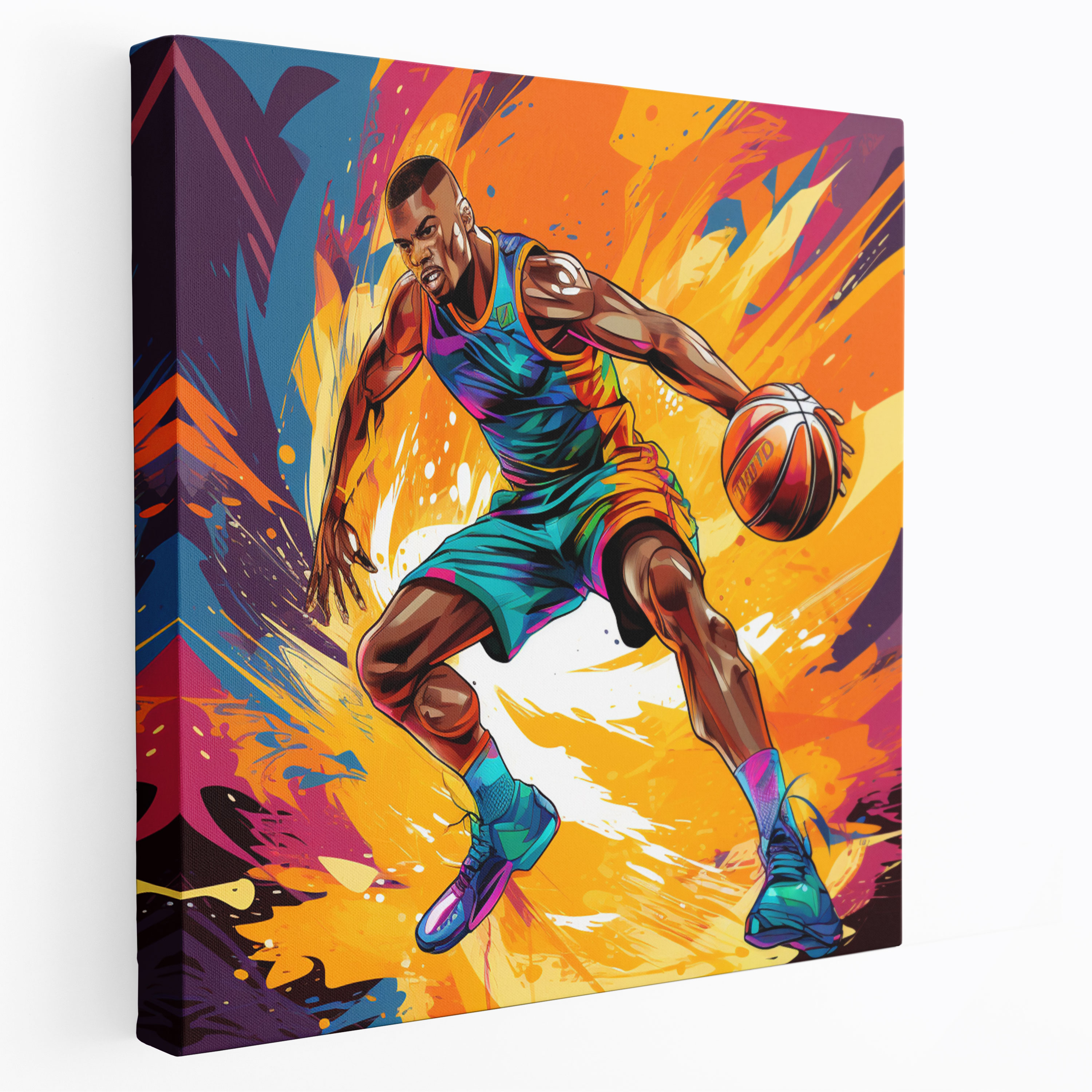 Nba Canvas Print - Pop Art Basketball Player Wall Decoration - Nba, Nba, Canvas Wall Art, Canvas Print