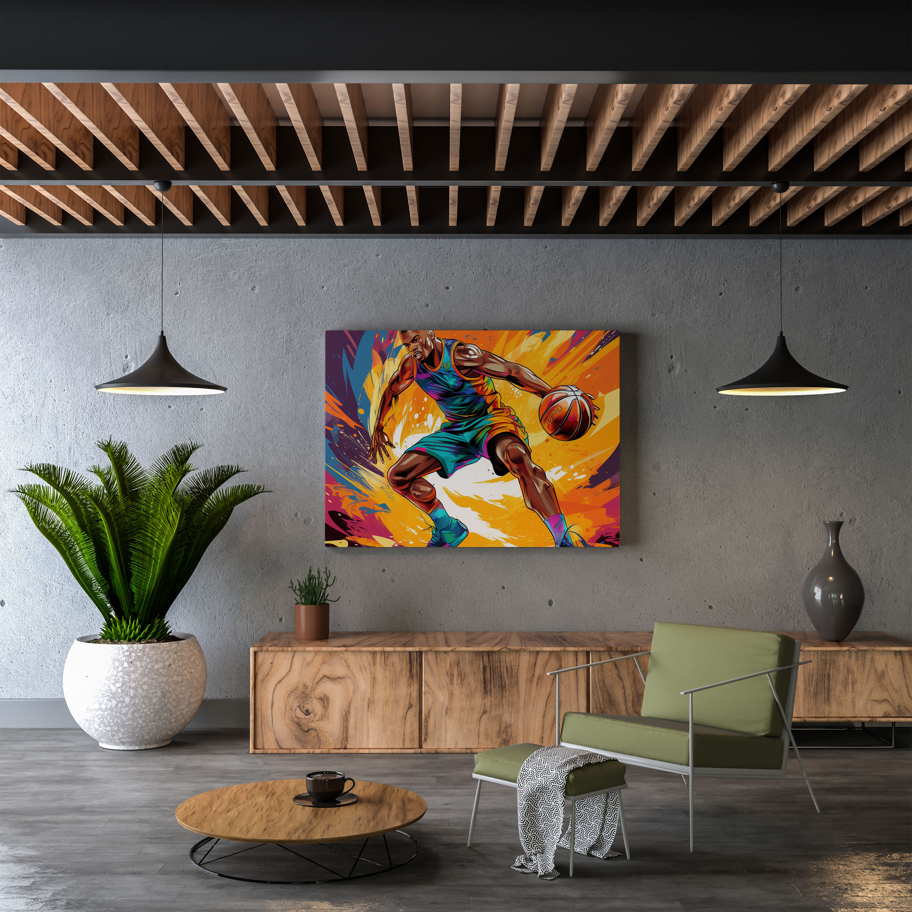 Nba Canvas Print - Pop Art Basketball Player Wall Decoration - Nba, Nba, Canvas Wall Art, Canvas Print