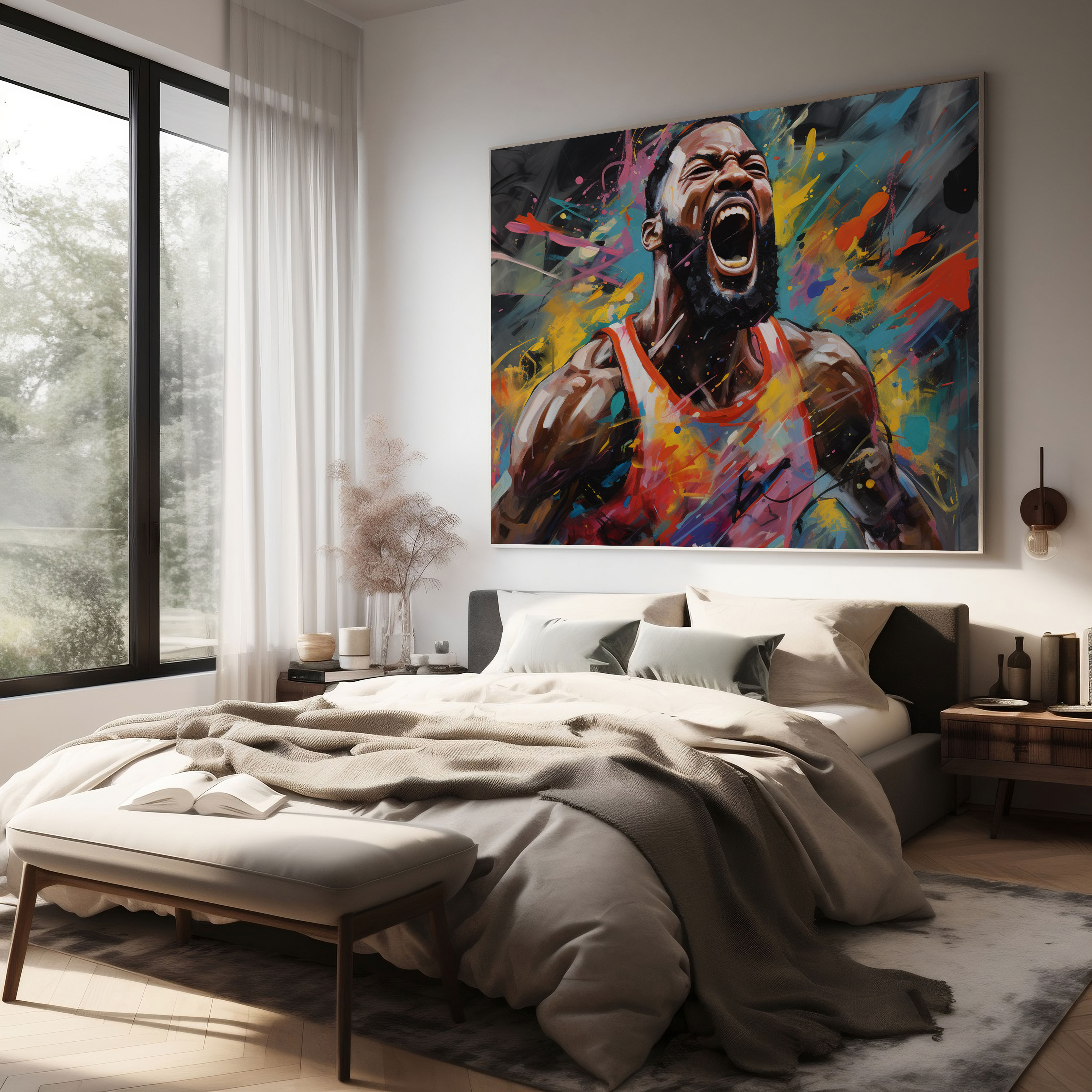 Nba Canvas Print: Dynamic Game Energy - Nba, Vivid Colors, Excitement, Game