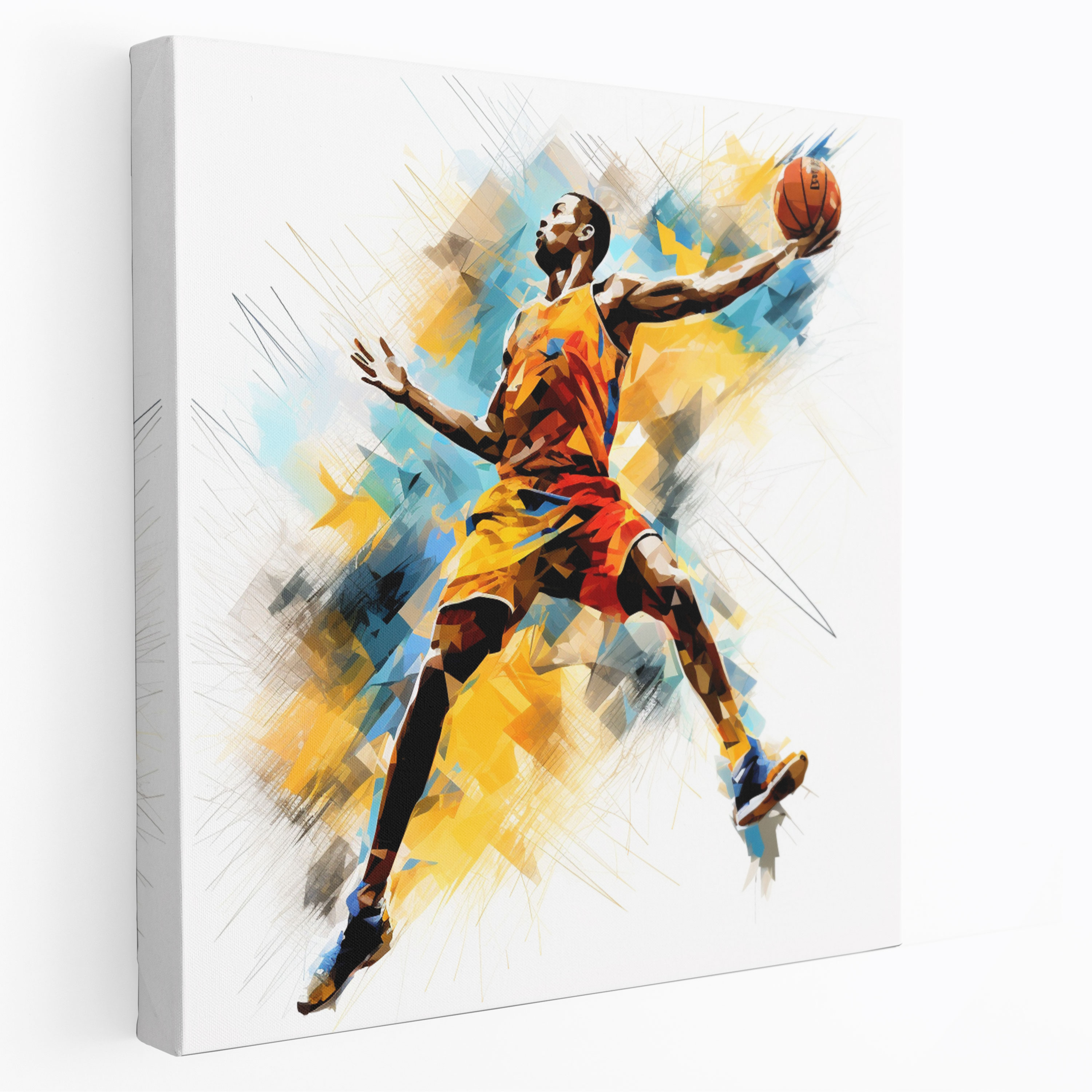 Nba Wall Art: Abstract Dunking Masterpiece - Nba, Wall Art, Wall Decoration, Dunking