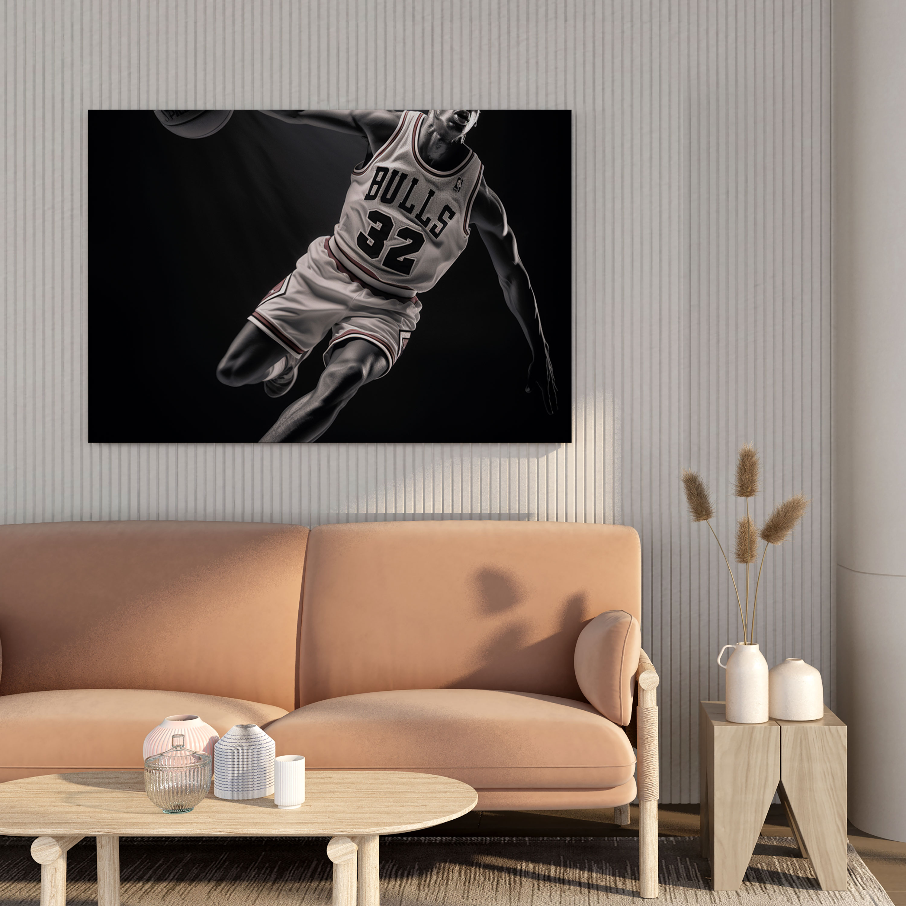 NBA Leinwandbild - Legendärer Wurf - Wanddekoration Michael Jordan