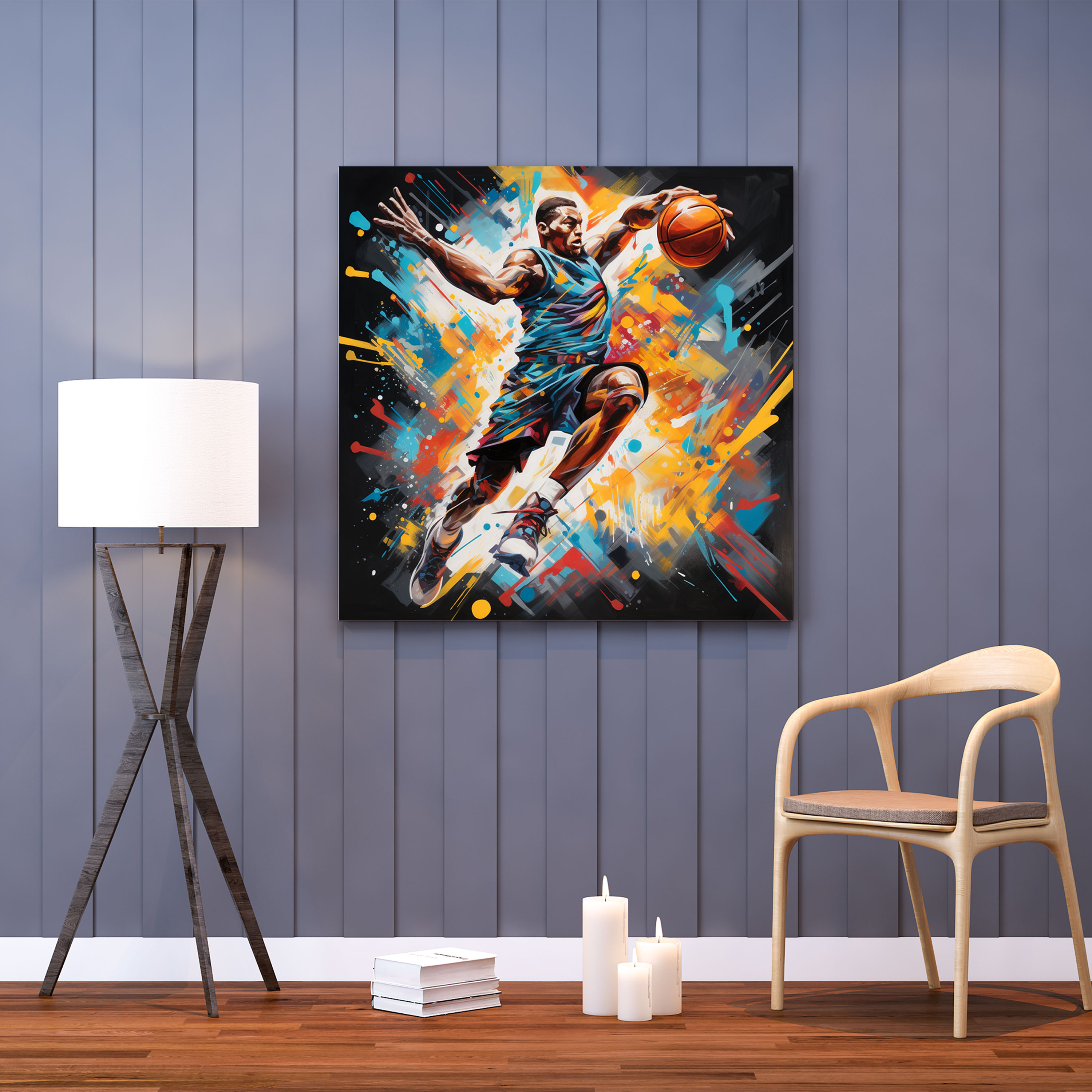 Nba Canvas Print - Graffiti-Style Basketball Player Wall Art - Nba, Nba Canvas Print, Dunking The Ball, Graffiti-Style Artwork