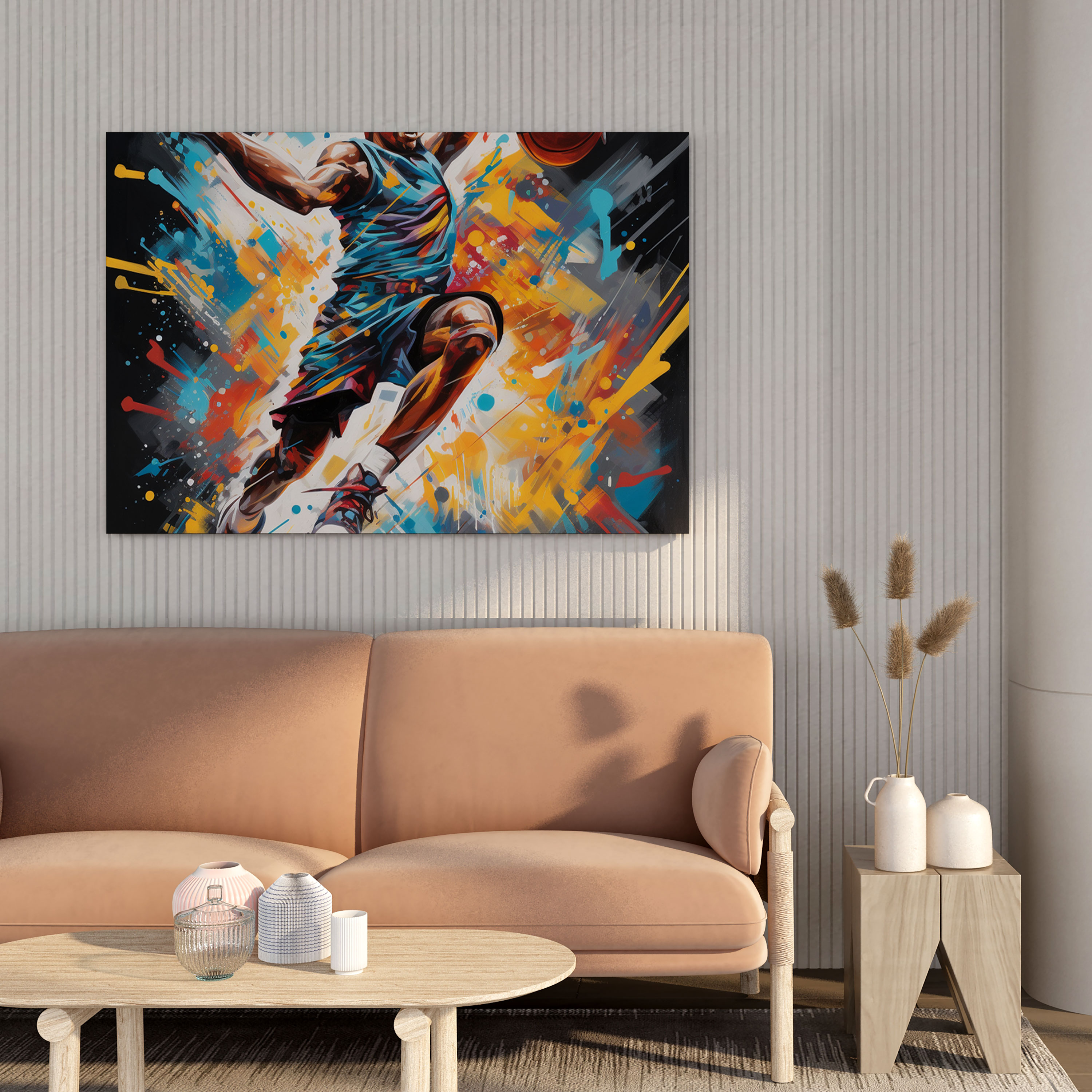 Nba Canvas Print - Graffiti-Style Basketball Player Wall Art - Nba, Nba Canvas Print, Dunking The Ball, Graffiti-Style Artwork