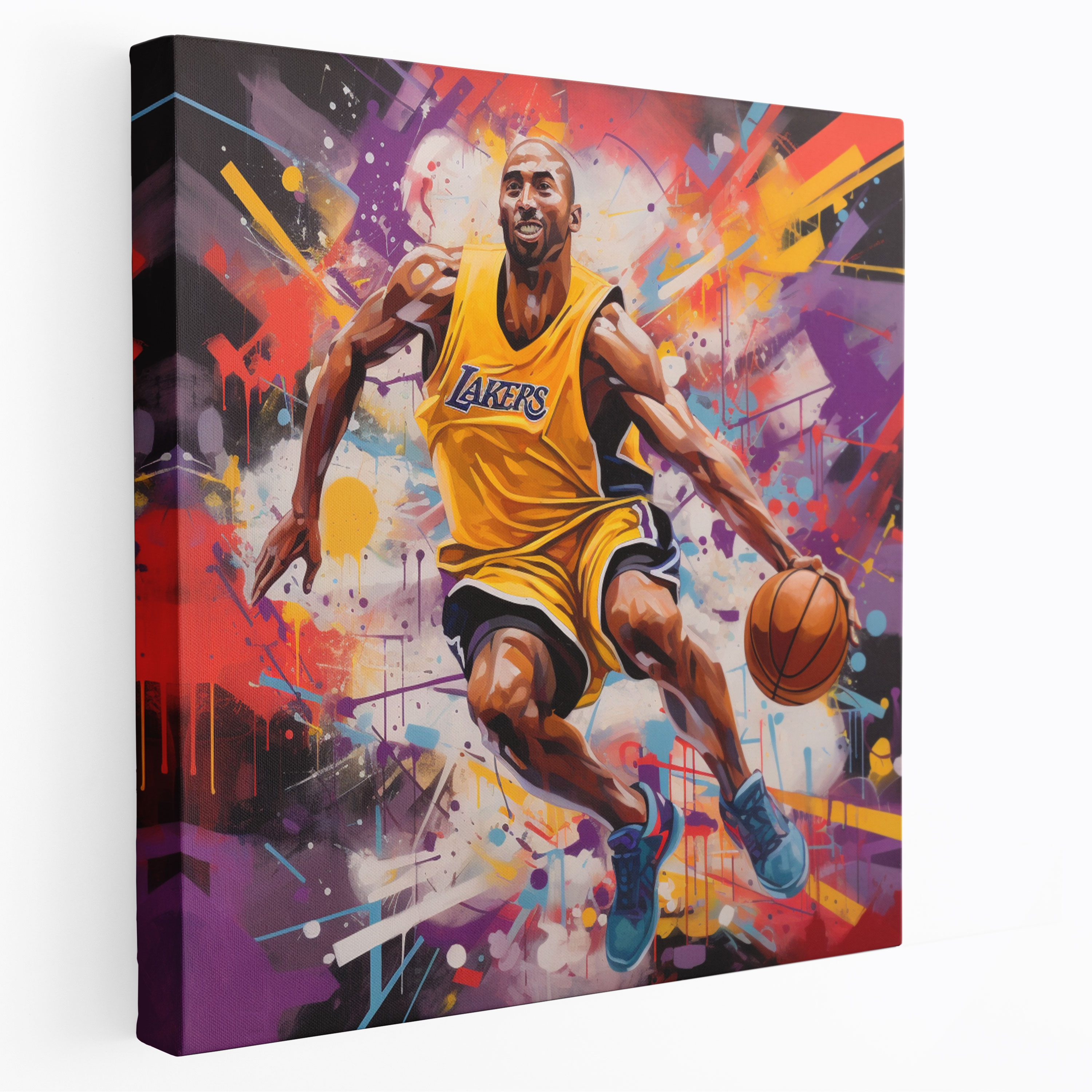Nba Canvas Print - Kobe Bryant Dunking On Opponents - Nba, Kobe Bryant, Canvas, Canvas Wall Art
