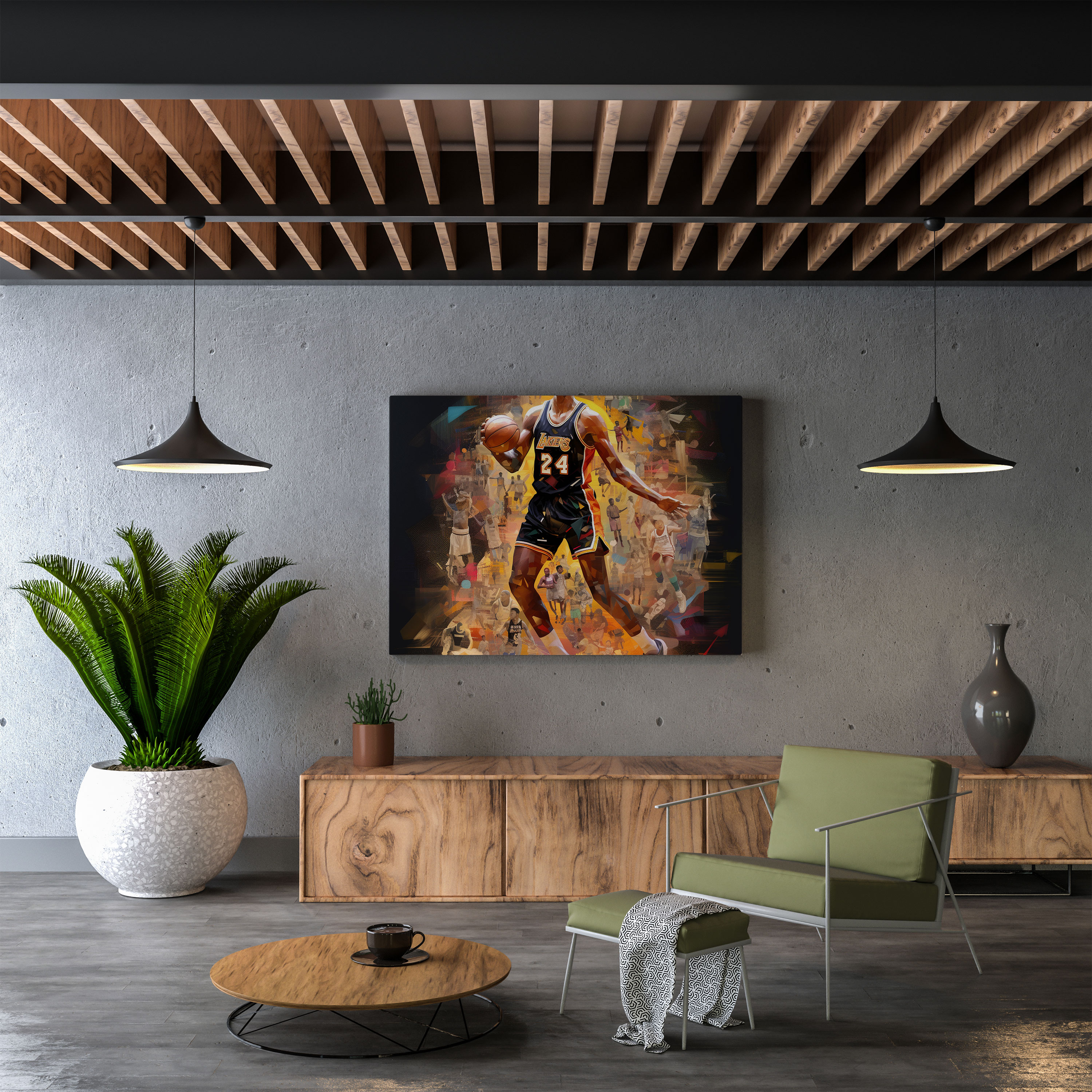 NBA Wanddekoration - Ikonoische Momente Collage - Basketball Enthusiast NBA