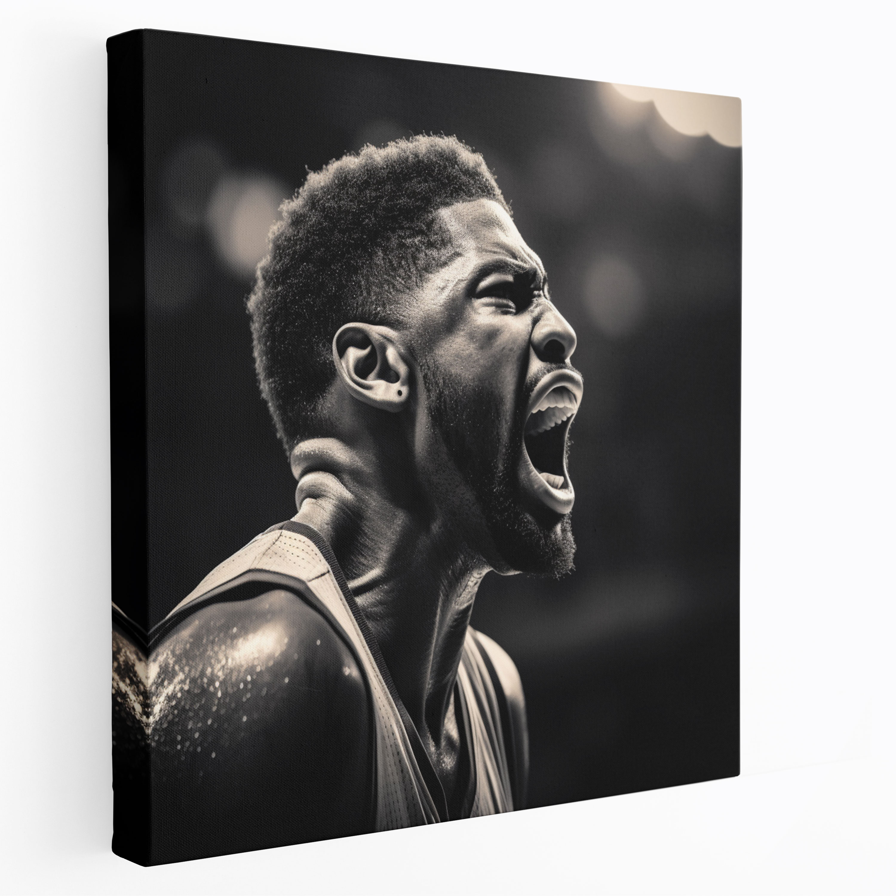 Nba Canvas Print - Intensity And Focus - Nba, Canvas Print, Canvas Wall Art, Black And White Photograph