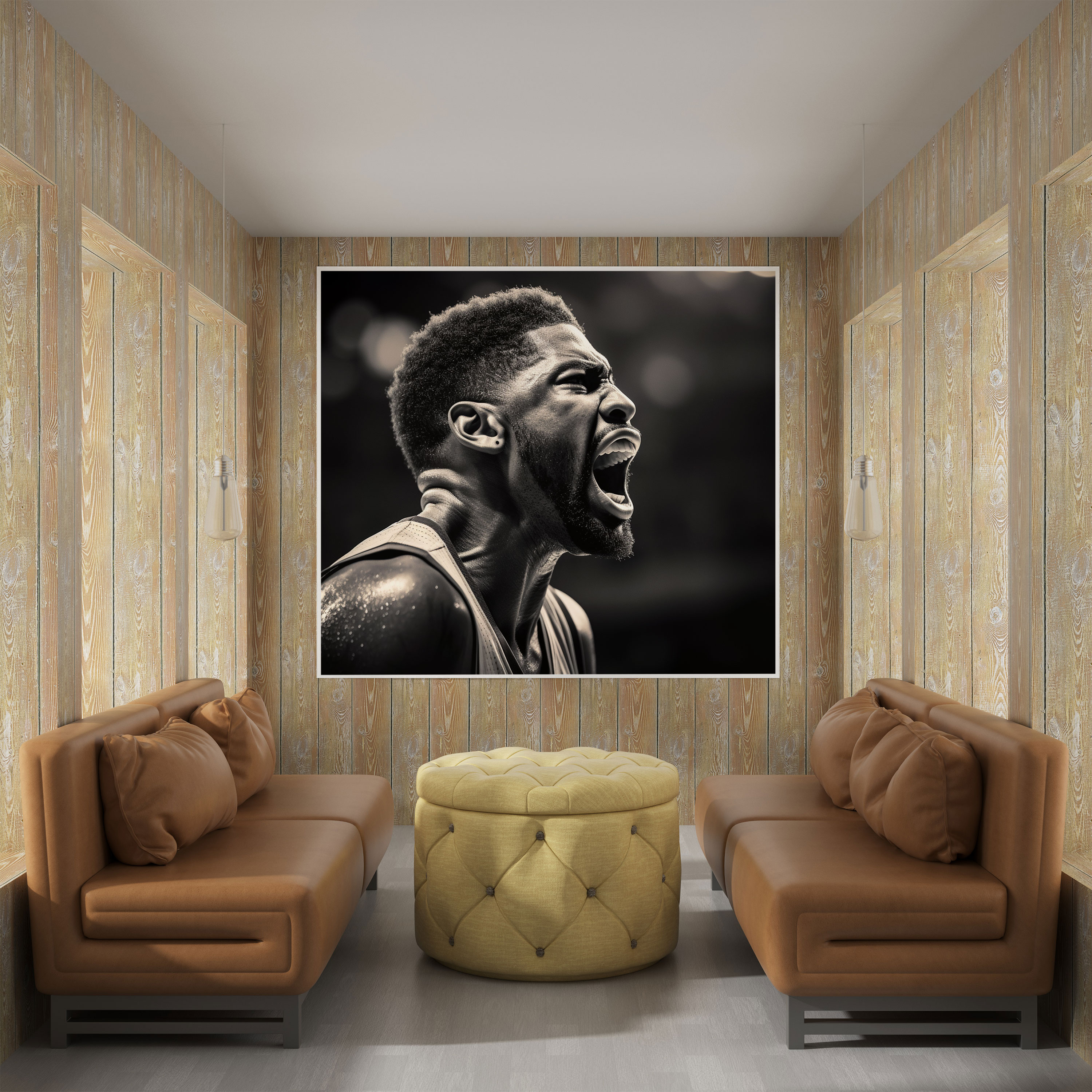 Nba Canvas Print - Intensity And Focus - Nba, Canvas Print, Canvas Wall Art, Black And White Photograph