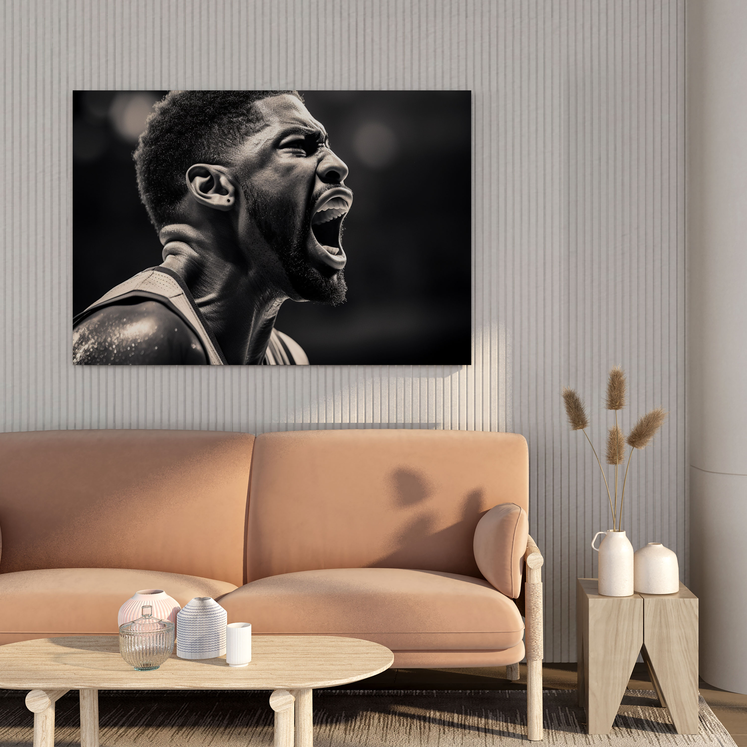 Nba Canvas Print - Intensity And Focus - Nba, Canvas Print, Canvas Wall Art, Black And White Photograph