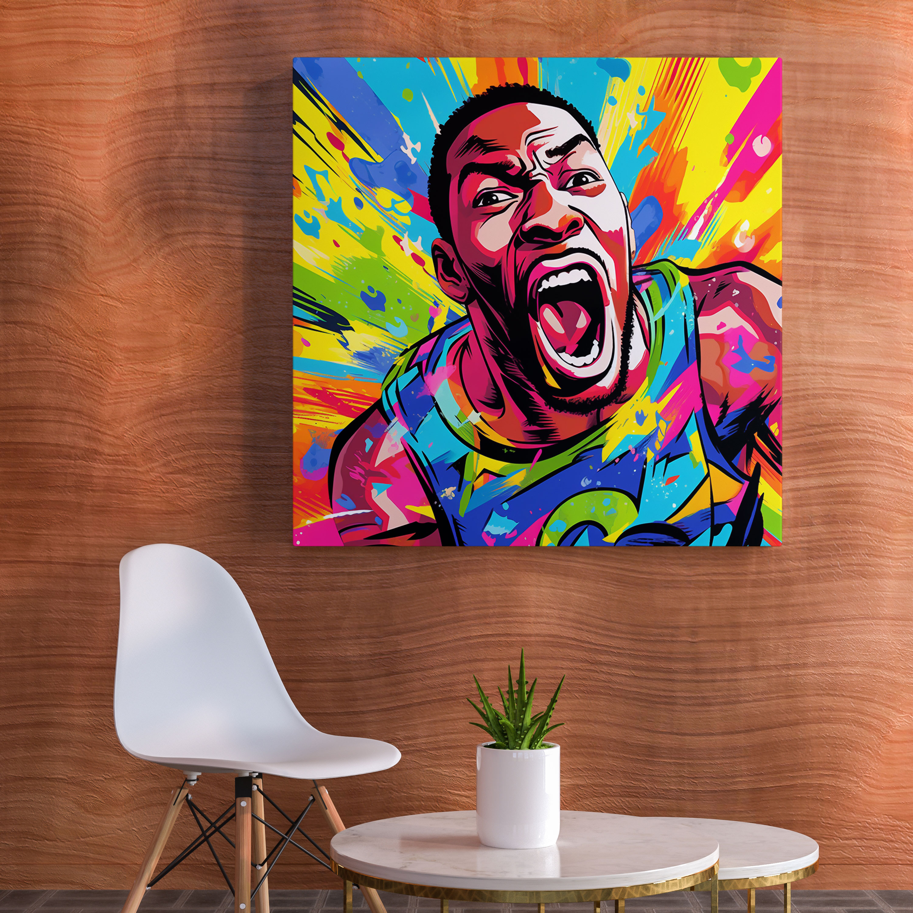 NBA Wandkunst - Pop Art Superstar - Comic-Elemente Pop-Art-Stil Leinwanddruck