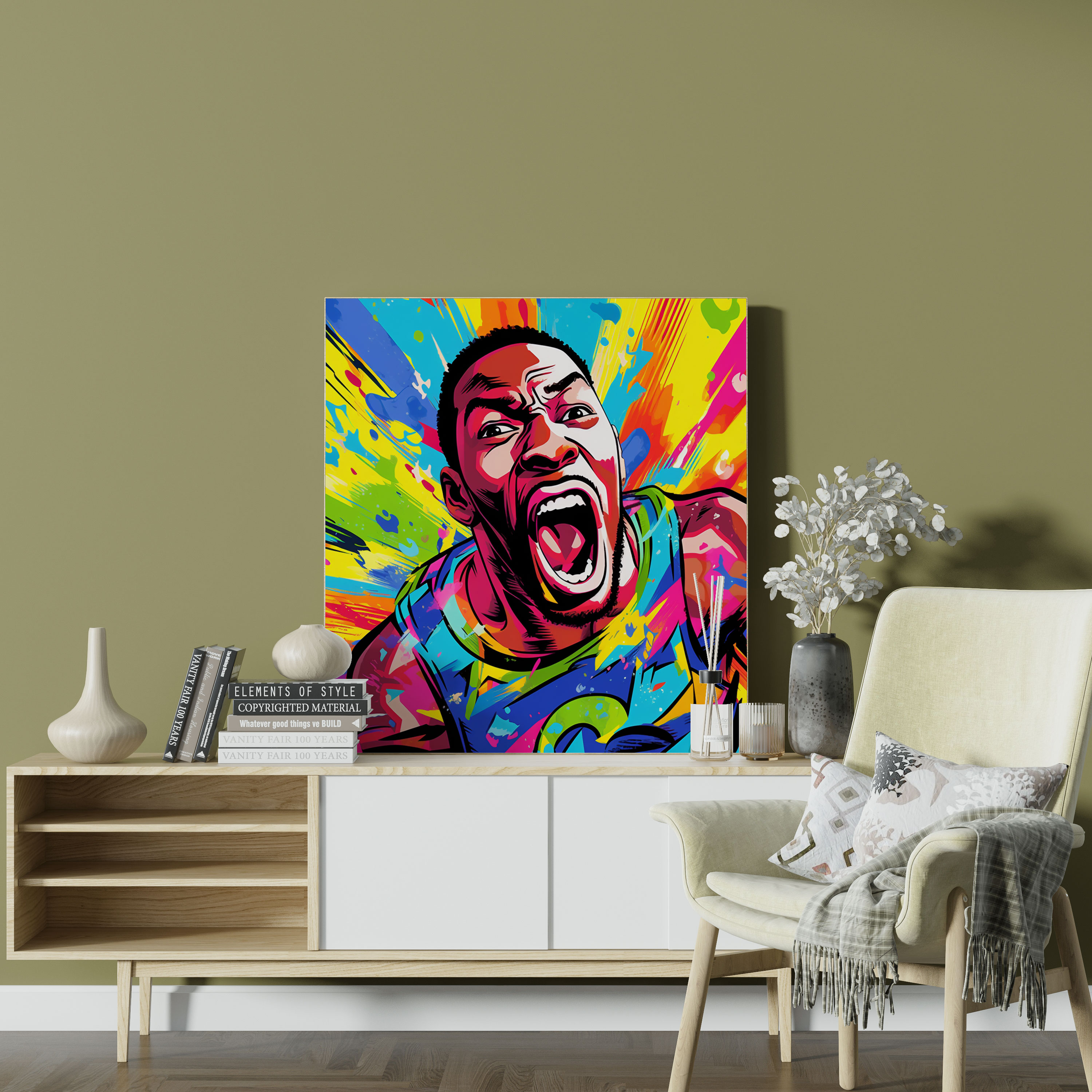 NBA Wandkunst - Pop Art Superstar - Comic-Elemente Pop-Art-Stil Leinwanddruck