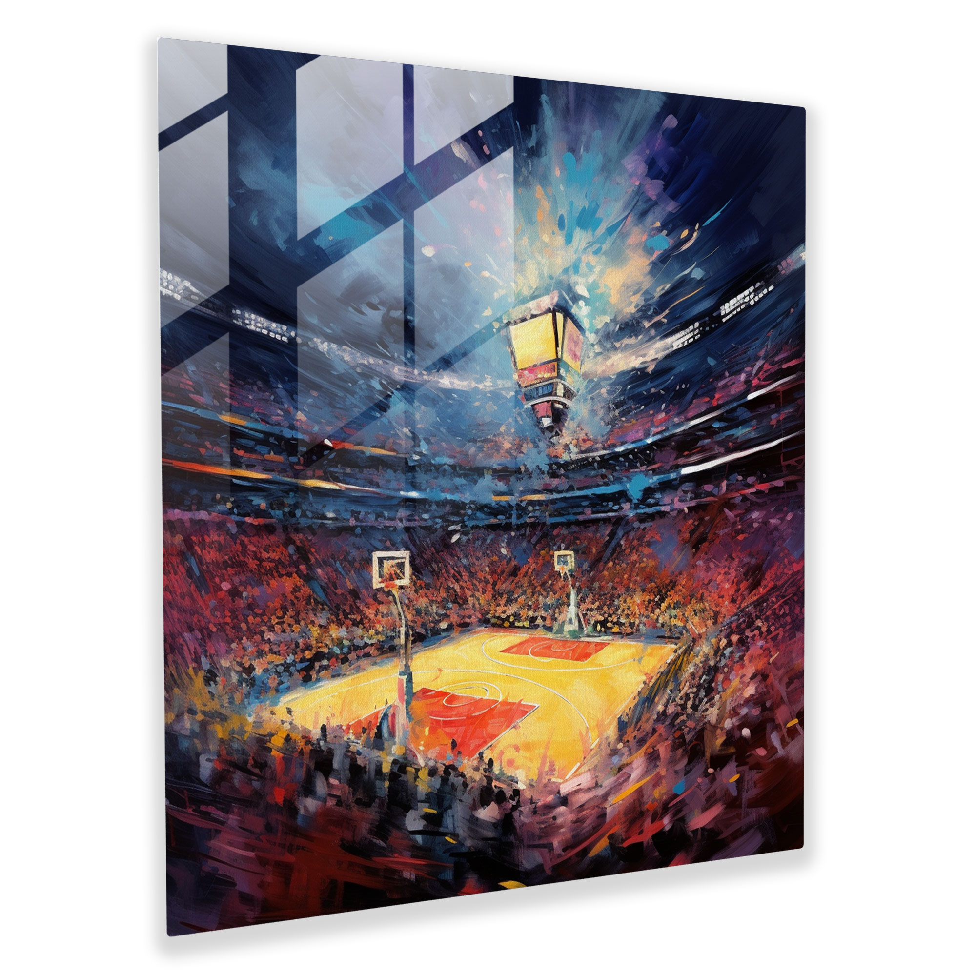 Nba Impressionist Glass Print - Nba, Modern Art, Glass Wall Art, Nba