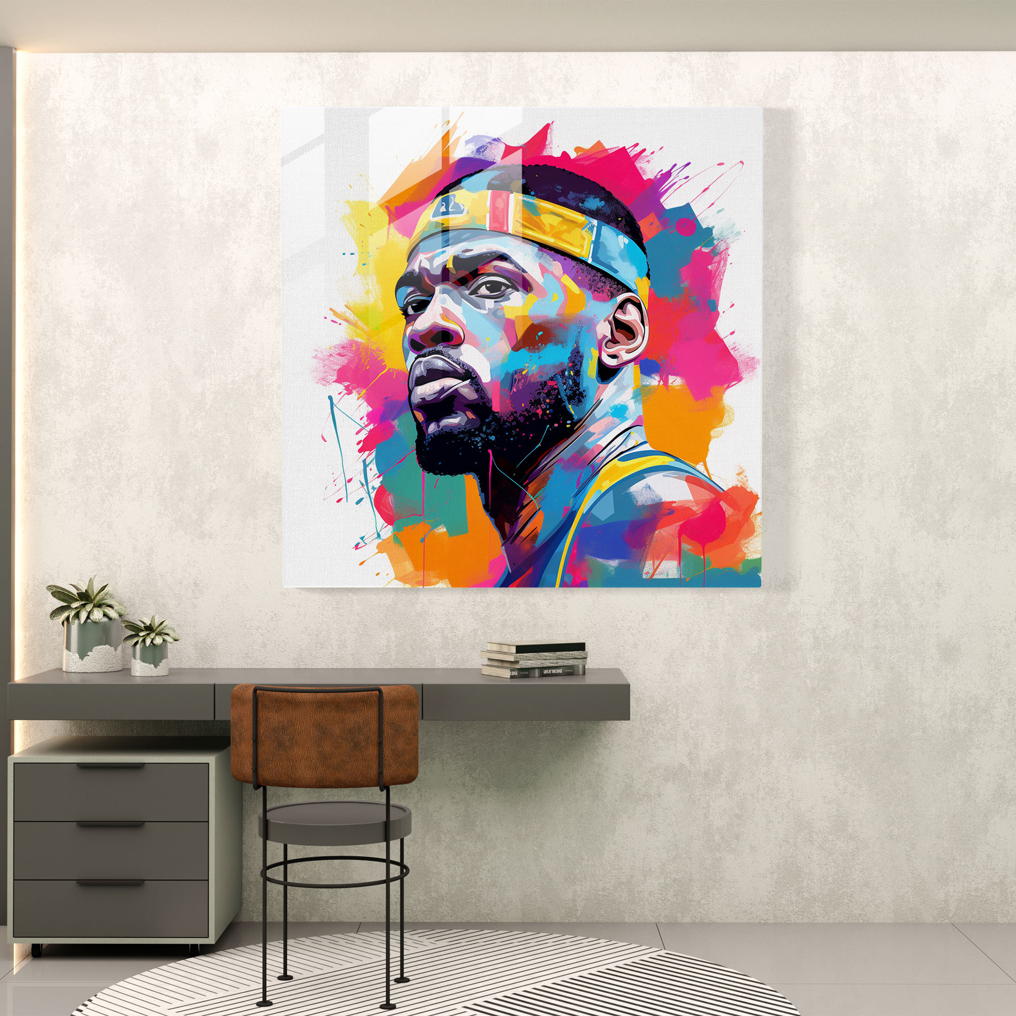 Nba Pop Art Glass Print - Nba, Nba, Glass Print, Wall Decoration