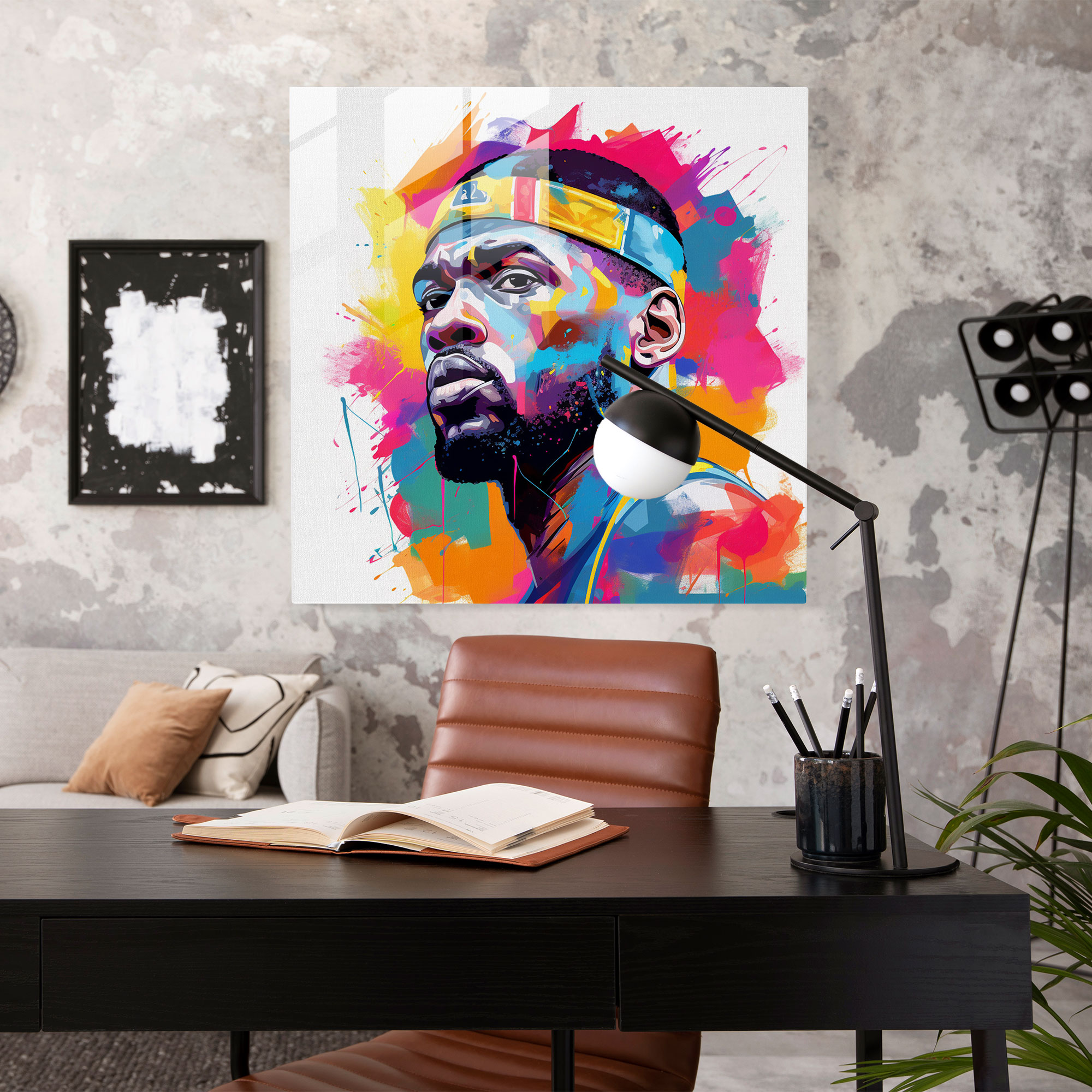Nba Pop Art Glass Print - Nba, Nba, Glass Print, Wall Decoration