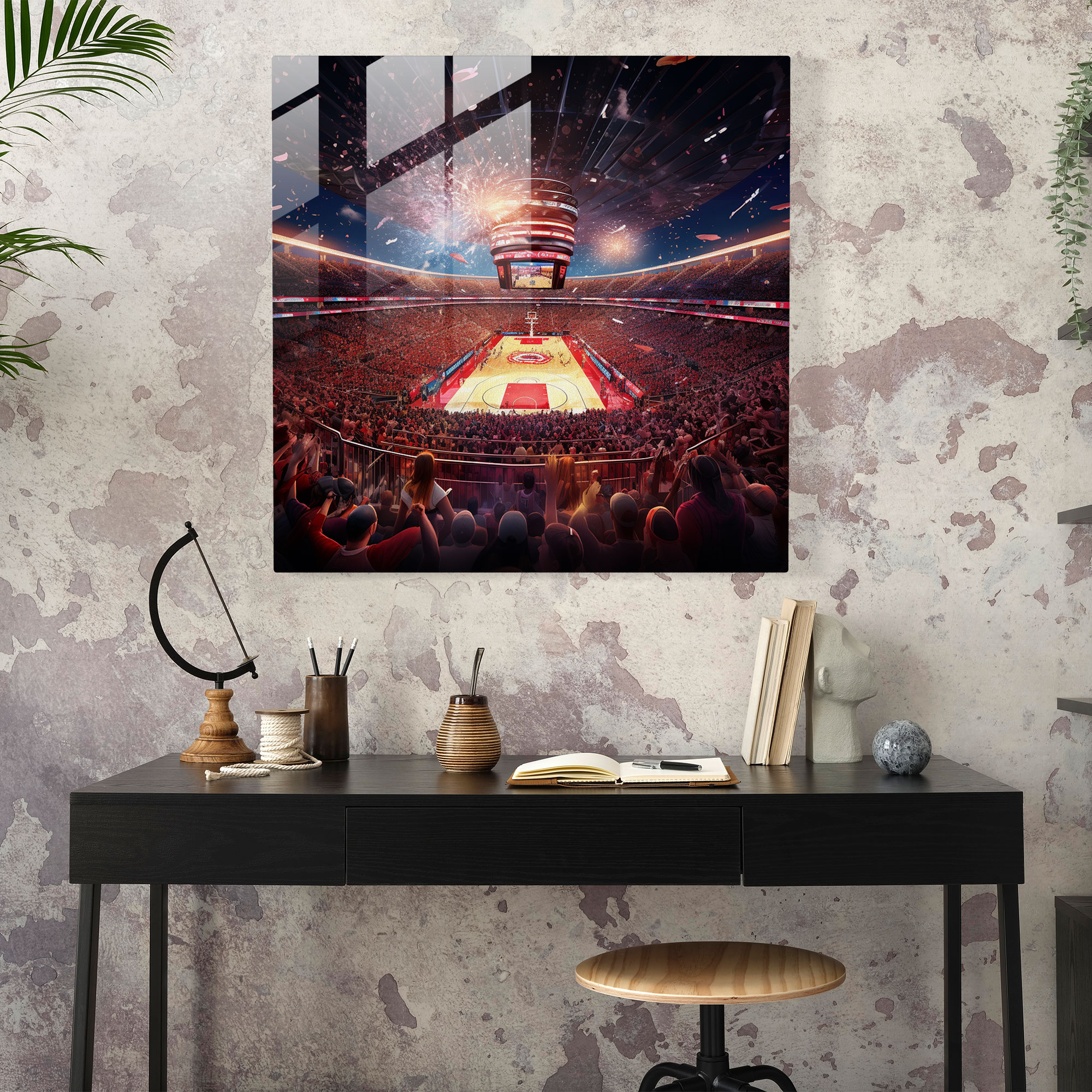 Nba Stadium Glass Print - Nba, Glass Print, Modern Art, Photorealistic Illustration
