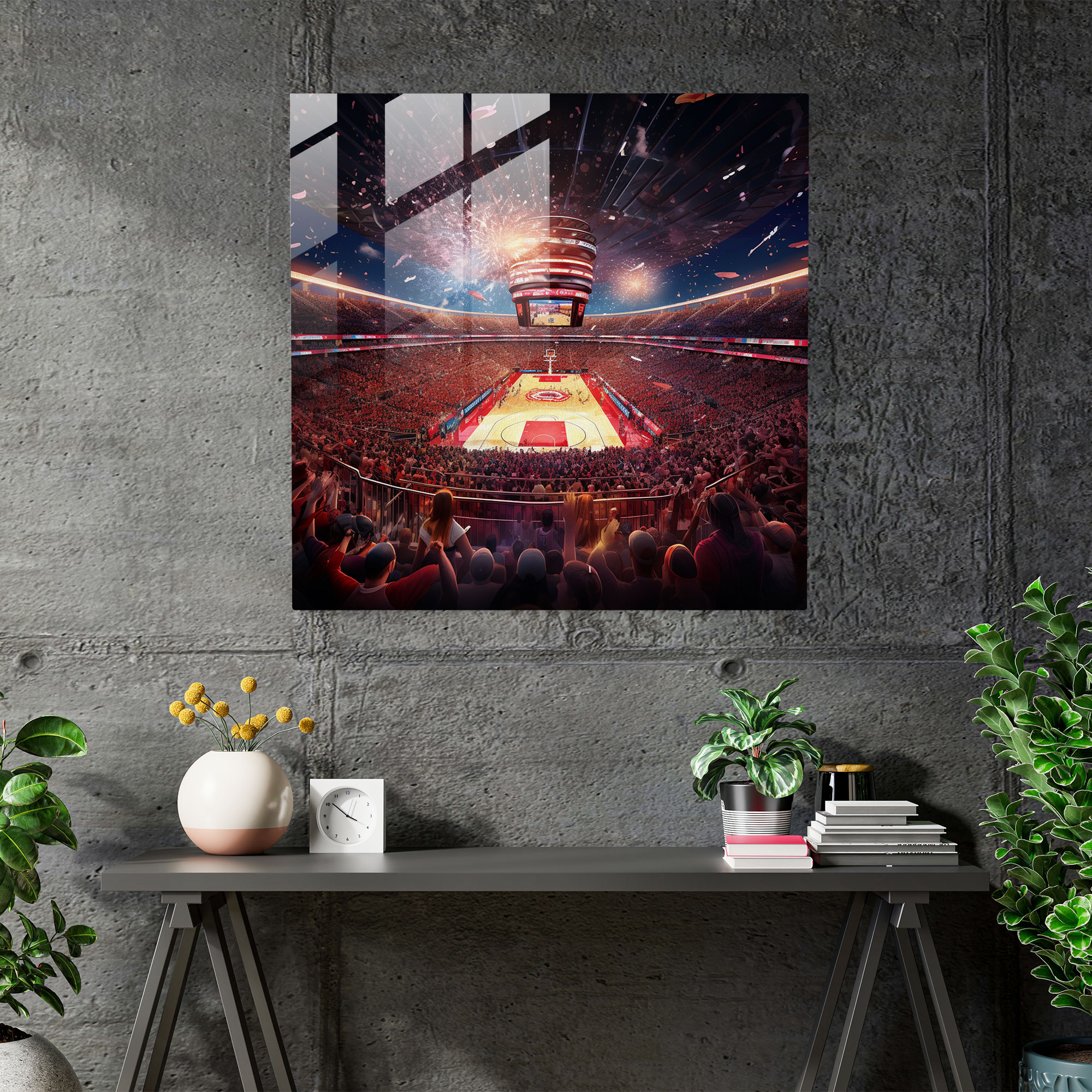 Nba Stadium Glass Print - Nba, Glass Print, Modern Art, Photorealistic Illustration