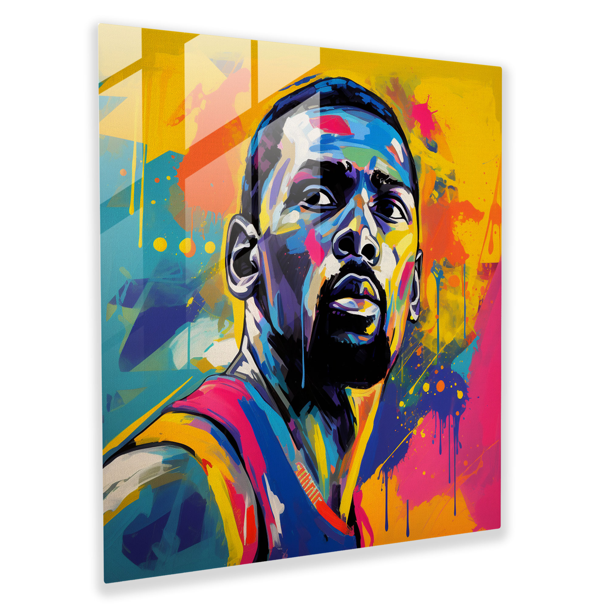 Nba Pop Art Glass Print - Nba, Glass Wall Art, Pop Art-Inspired Artwork, Modern Art